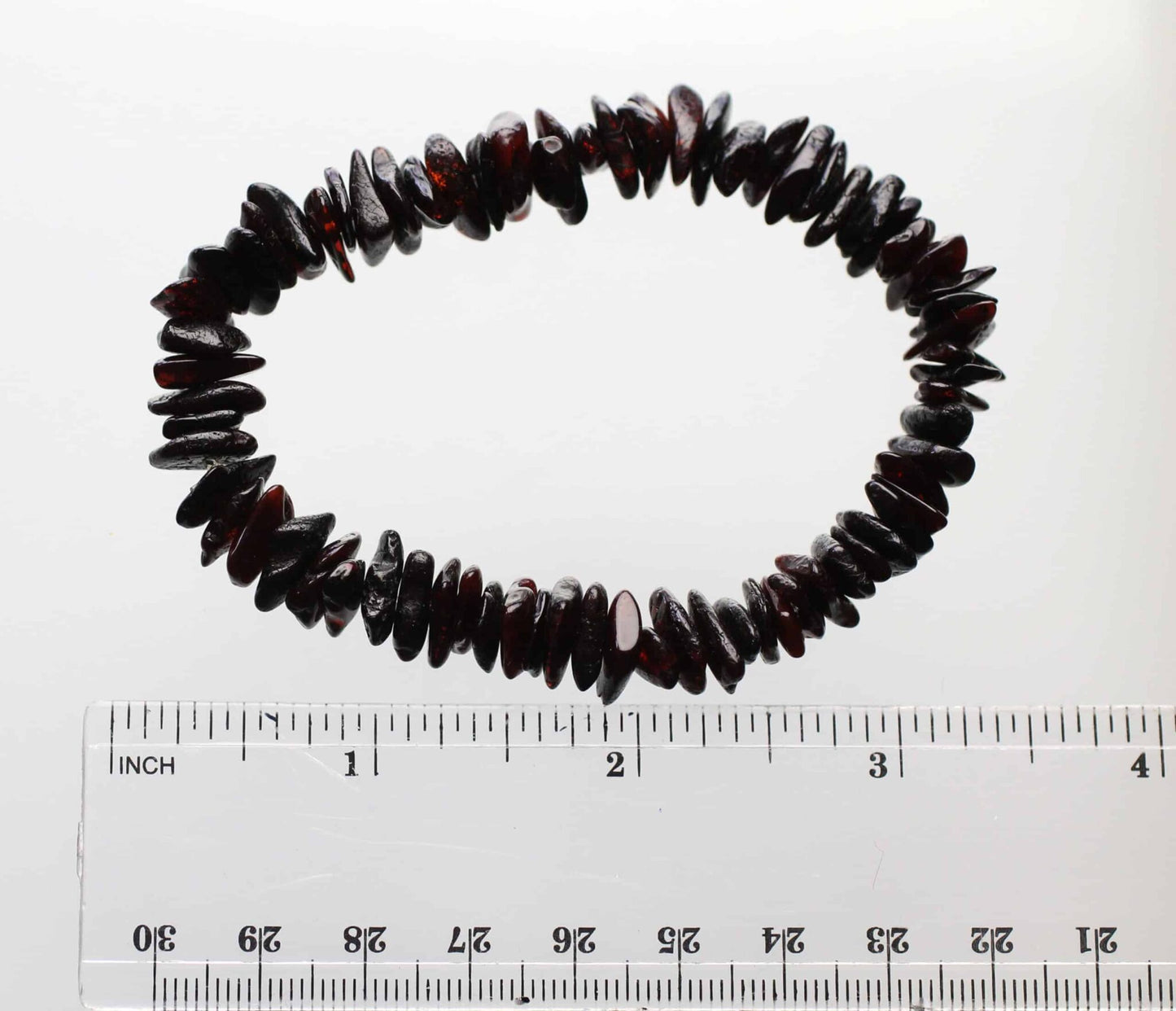 Polished Elastic Chips Cherry Color Bracelet