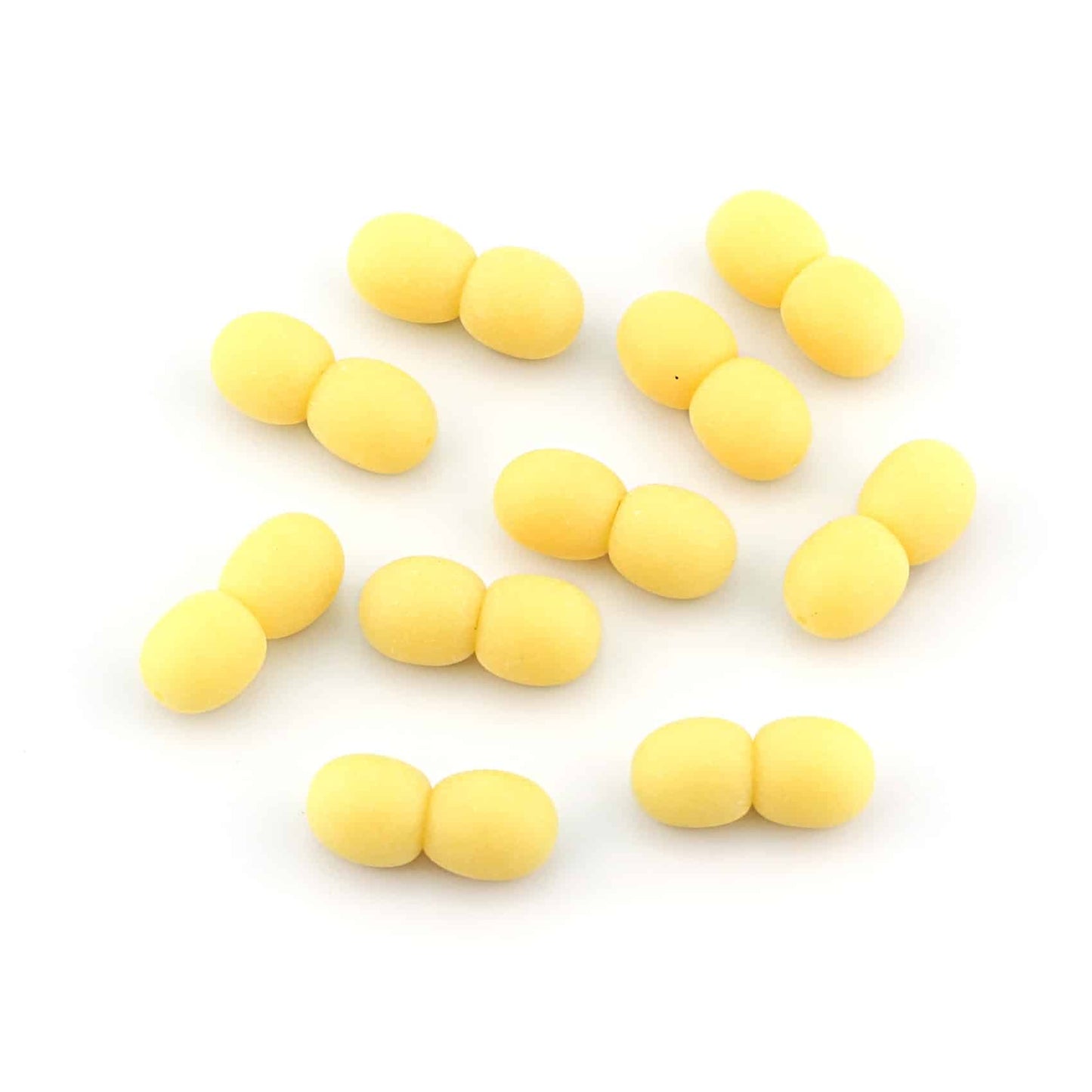 Raw Plastic Clasps Butter Color 100 pcs