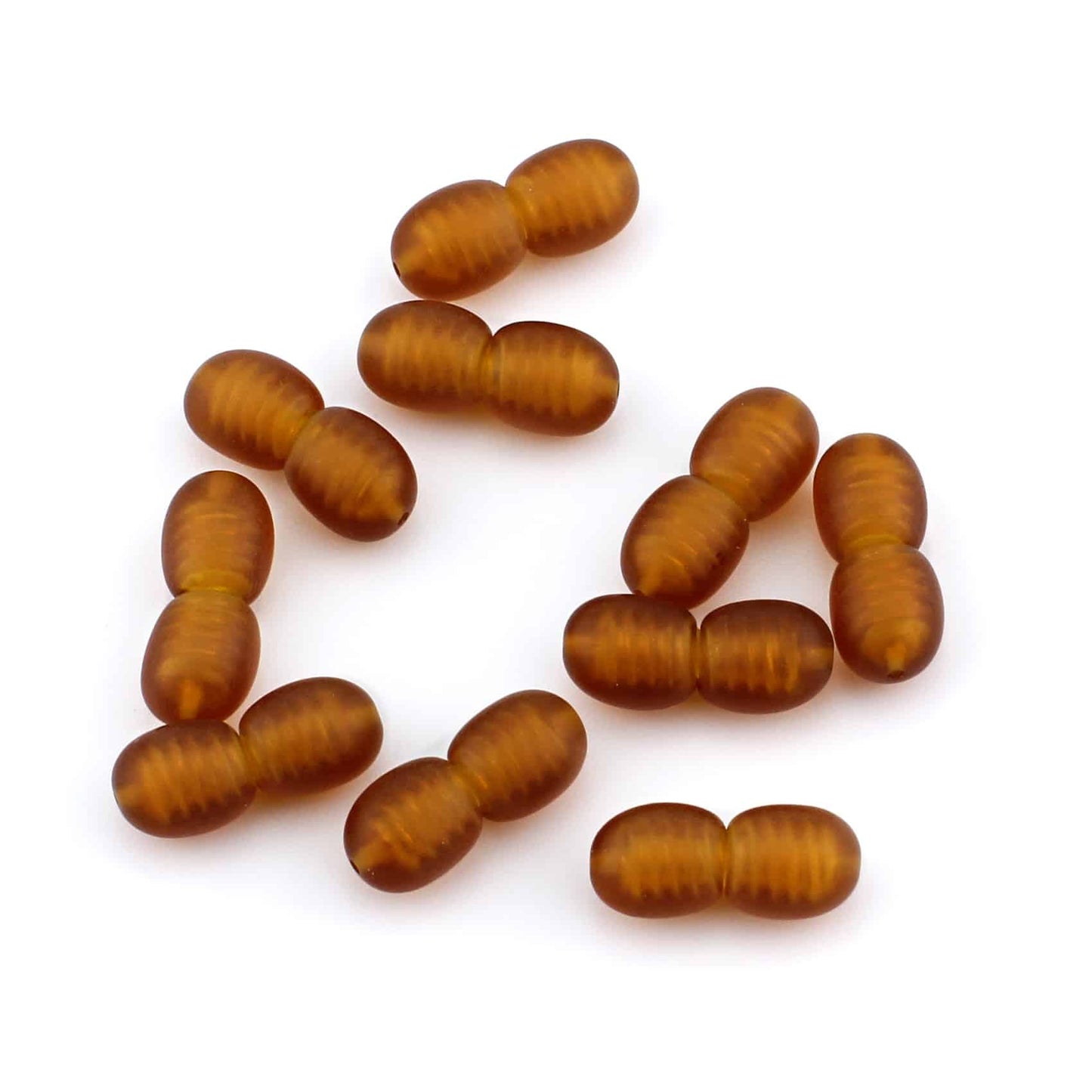 Raw Plastic Clasps Cognac Color 100 pcs