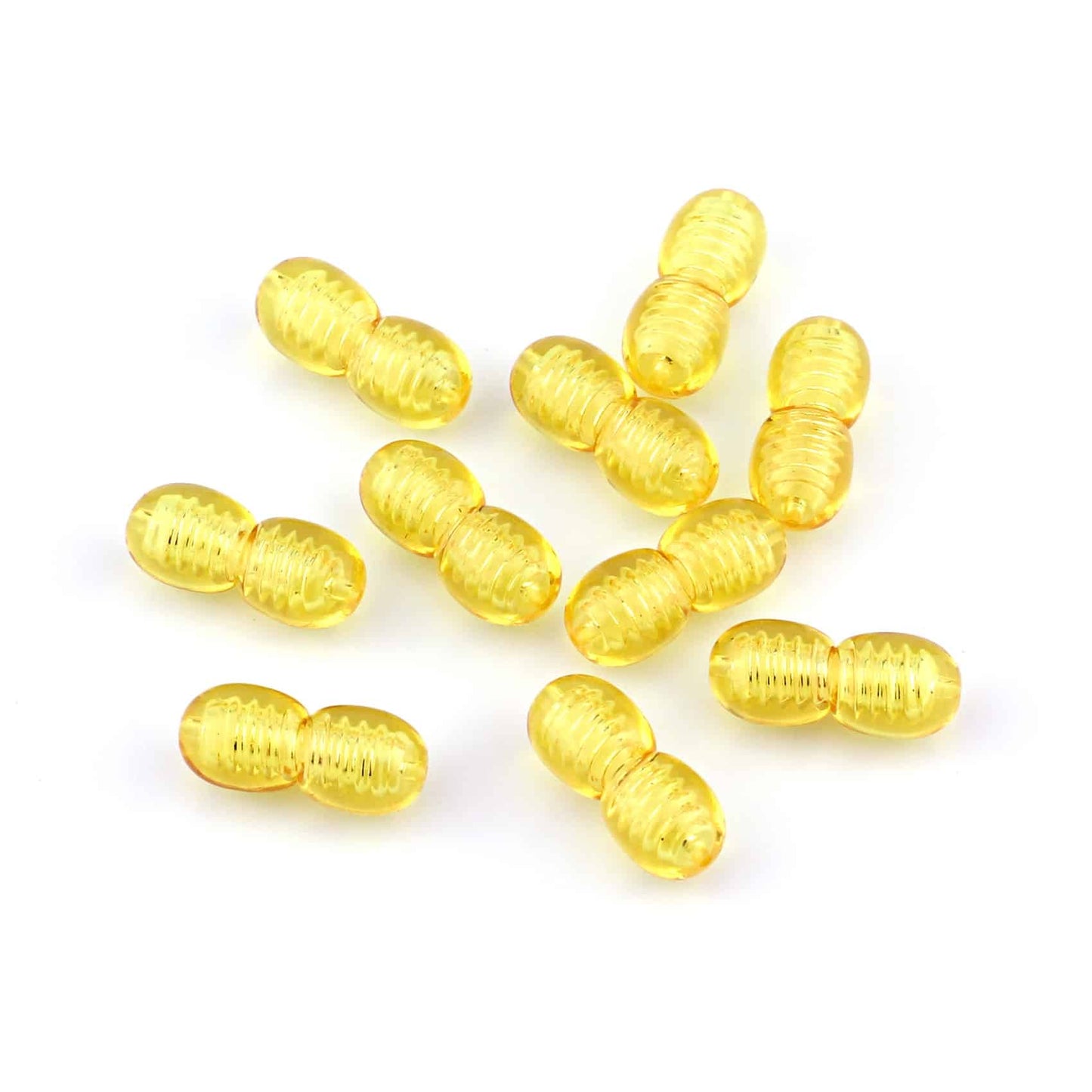 Polished Plastic Clasps Light Honey Color 100 pcs