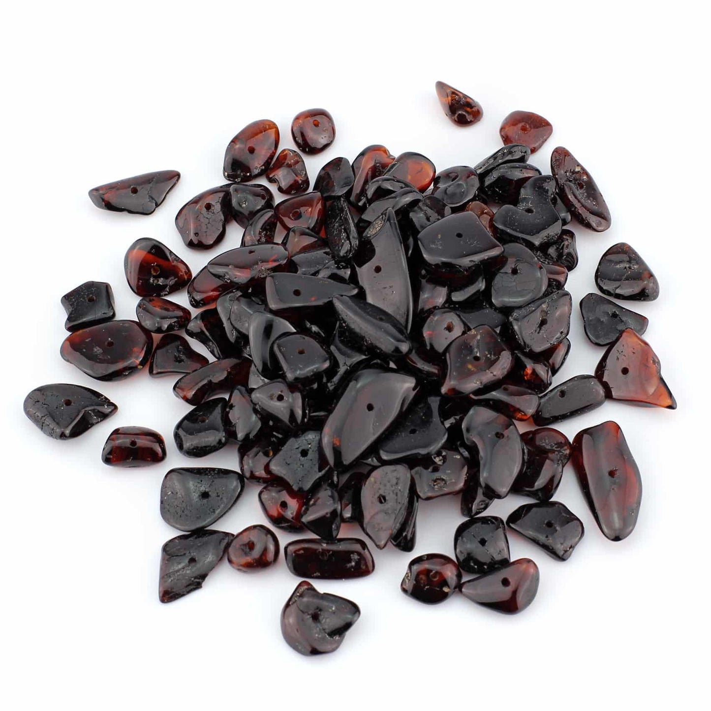 Loose polished chips black color beads 100g