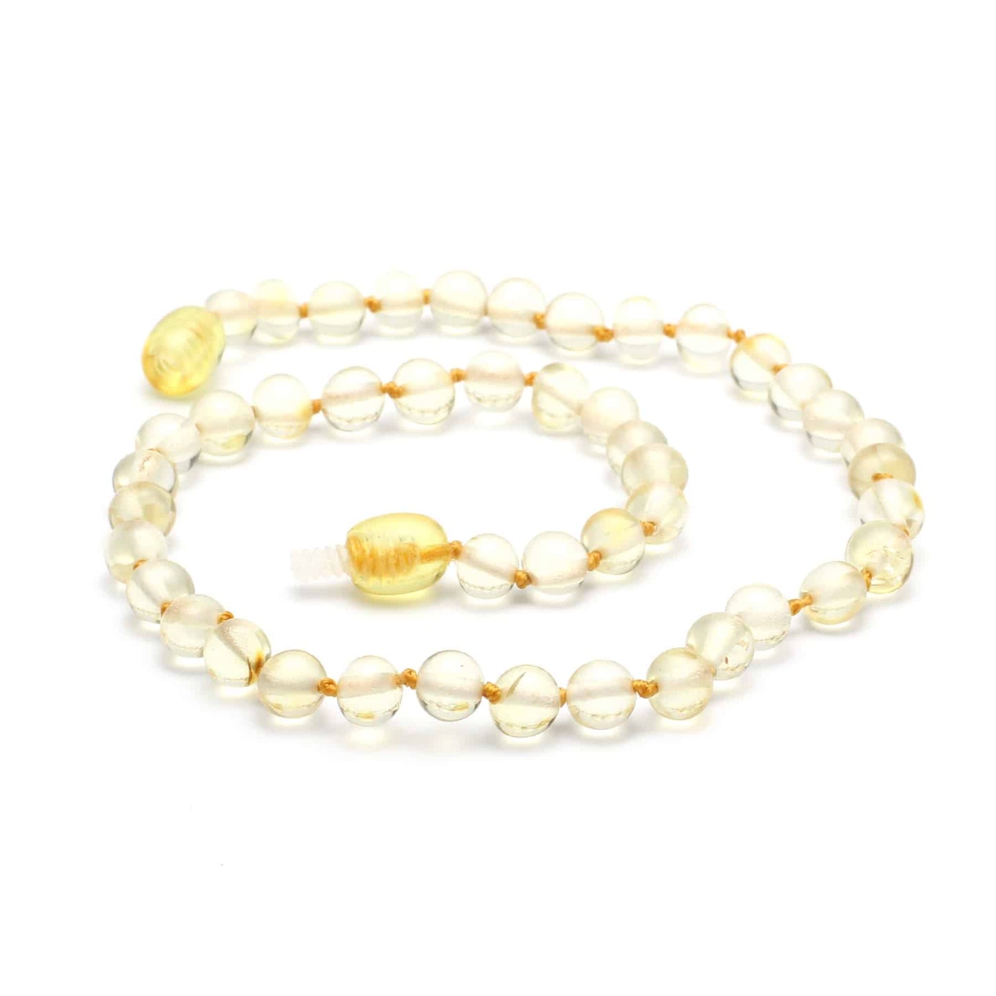 Polished baby baroque beads lemon color necklace