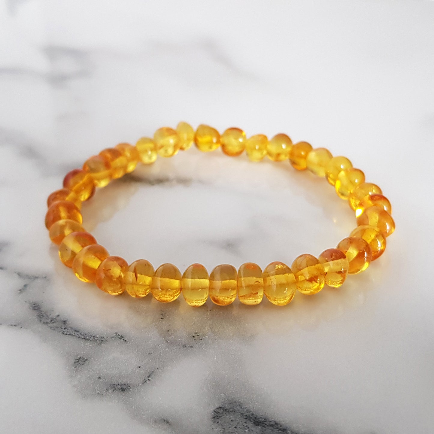 Polished Baroque Beads Honey Color Bracelet