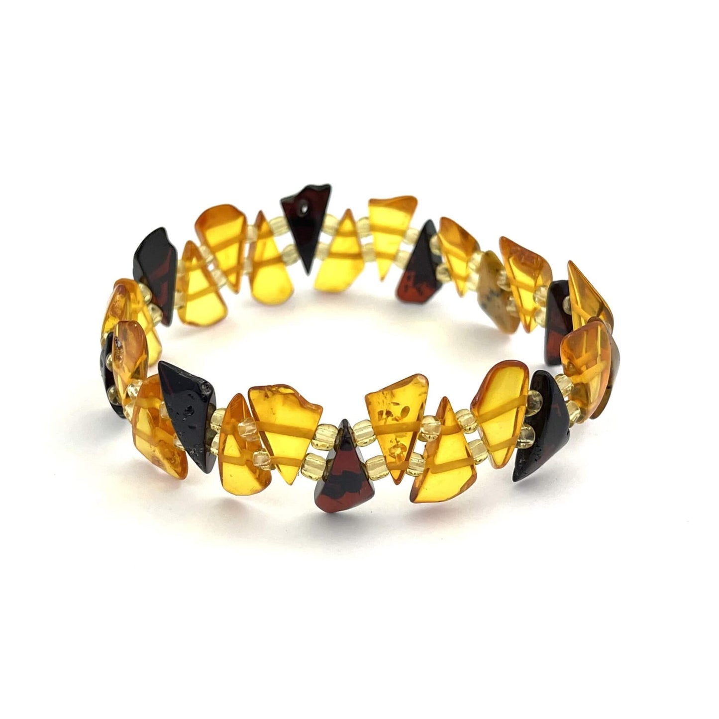 Polished Triangle Beads Multicolor Bracelet