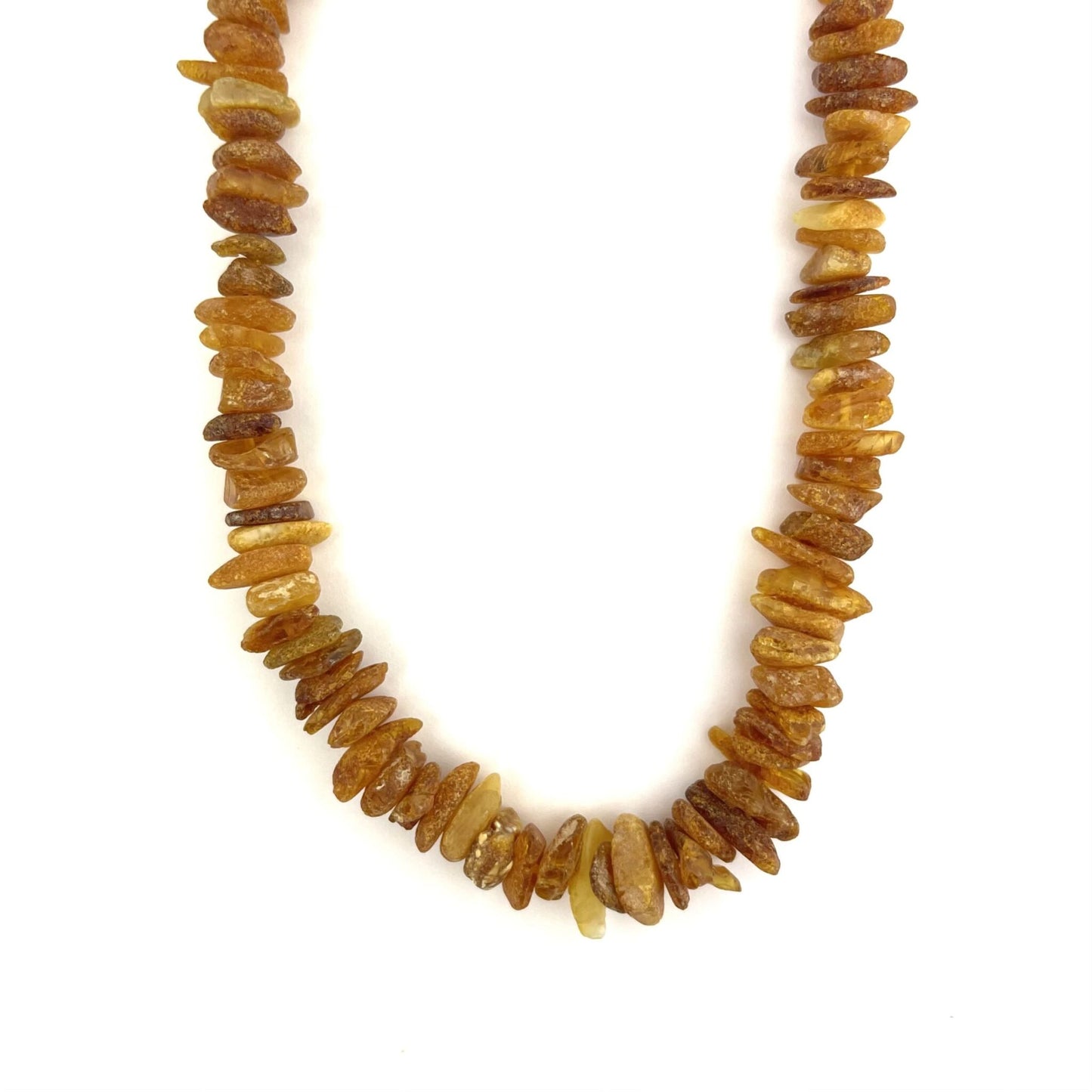 Raw Chips Beads Honey Color Necklace