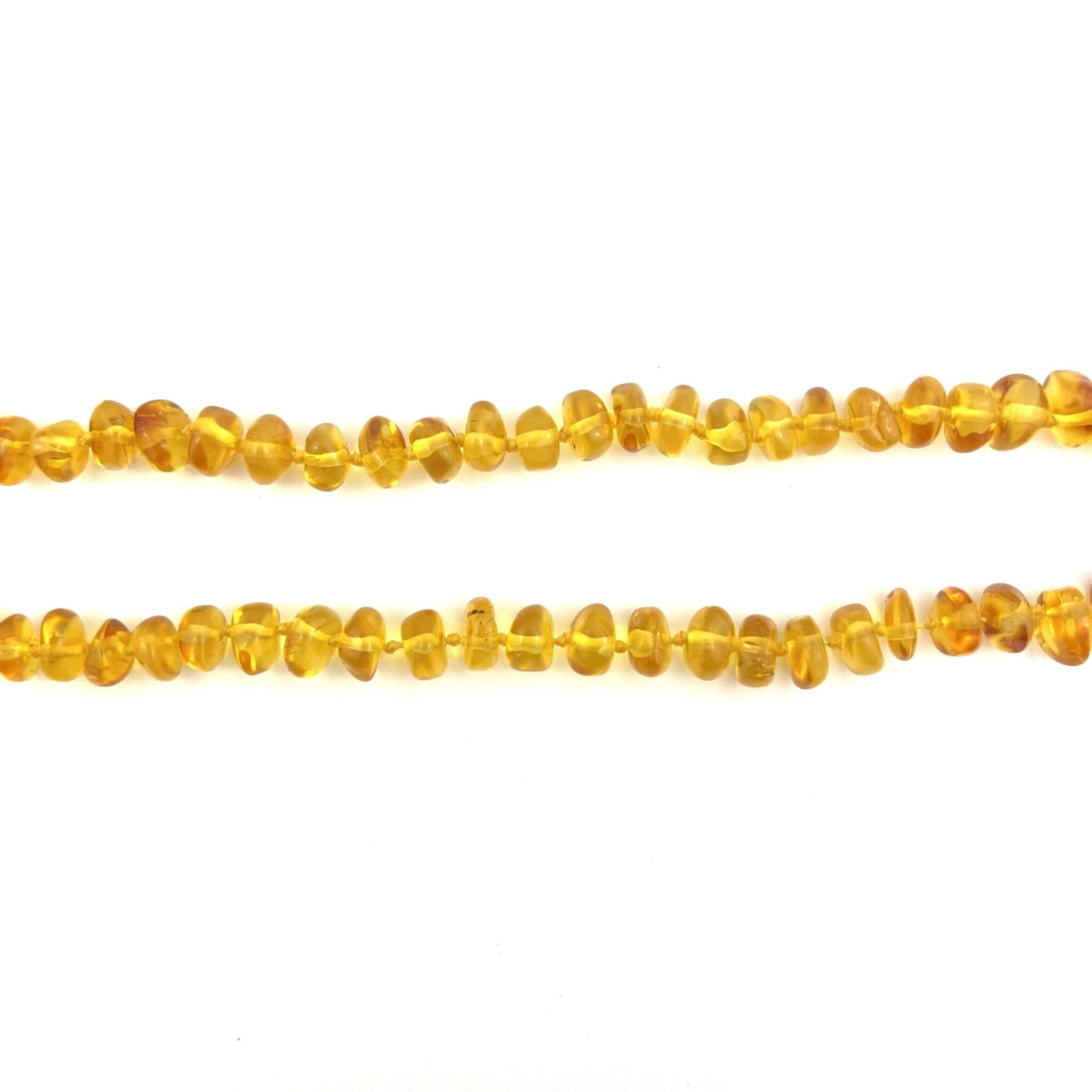 Polished Kids Semi Rounded Amber Beads Honey Color Necklace