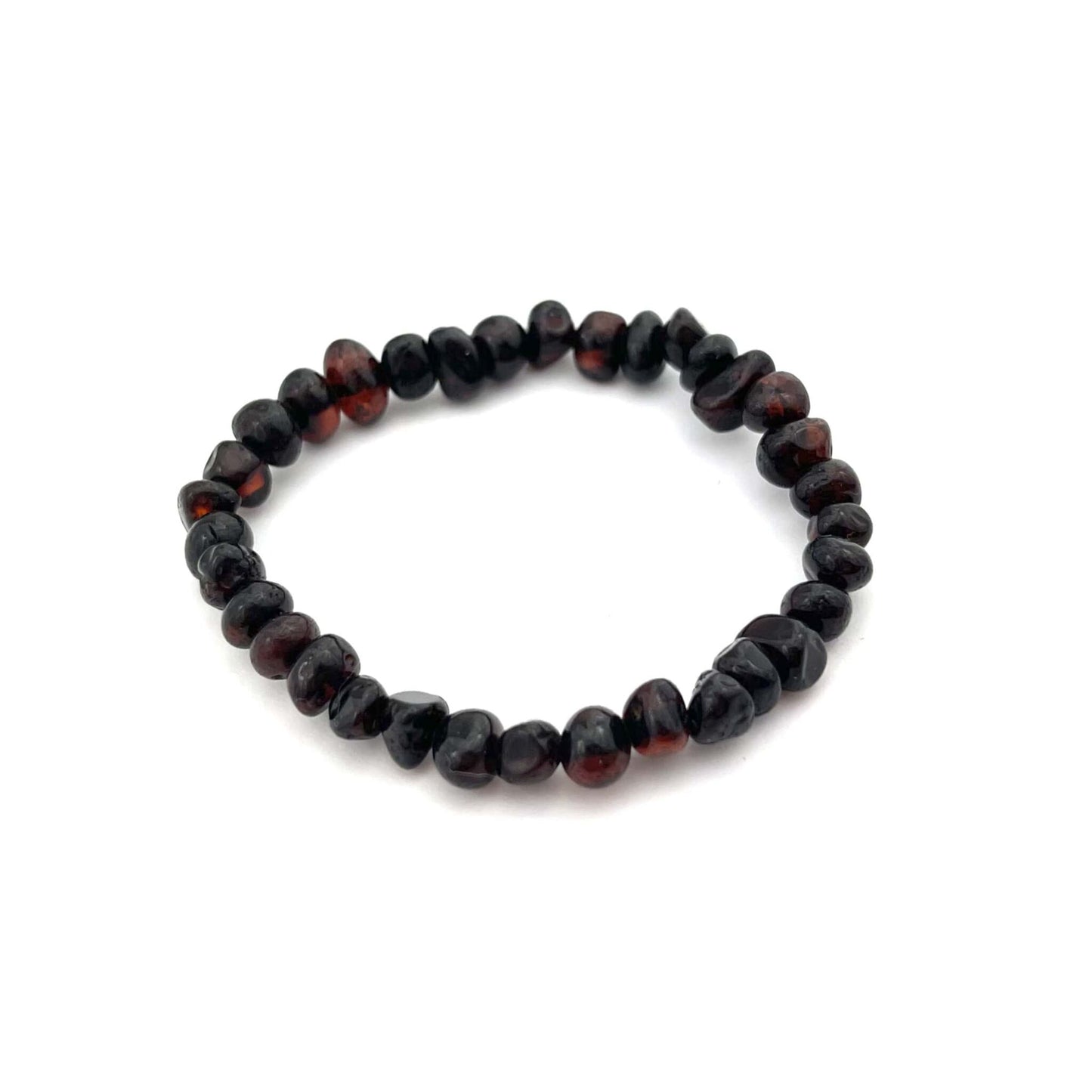 Polished Kids Semi Rounded Beads Cherry Color Bracelet