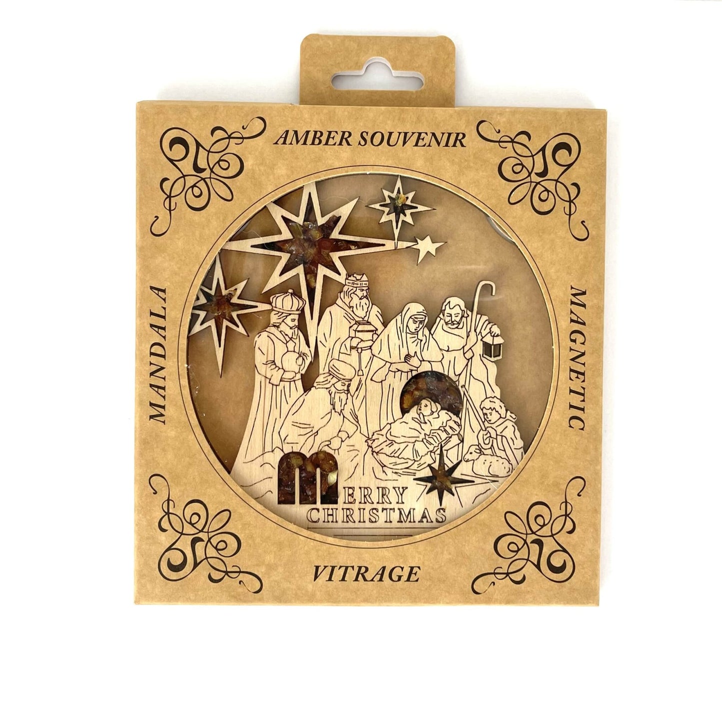 Magnetic Amber Vitrage Souvenir | Merry Christmas