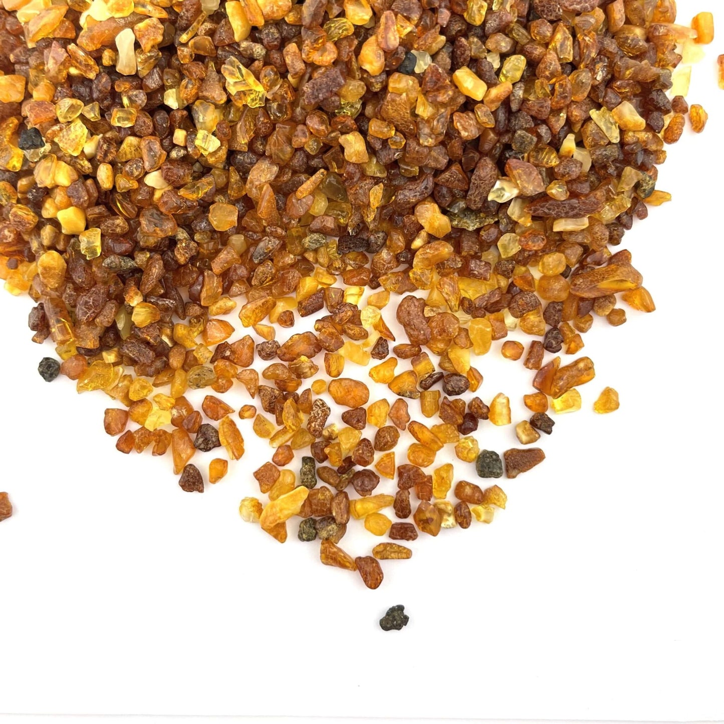 Loose Amber 4mm Beads, Not Drilled, 1kg