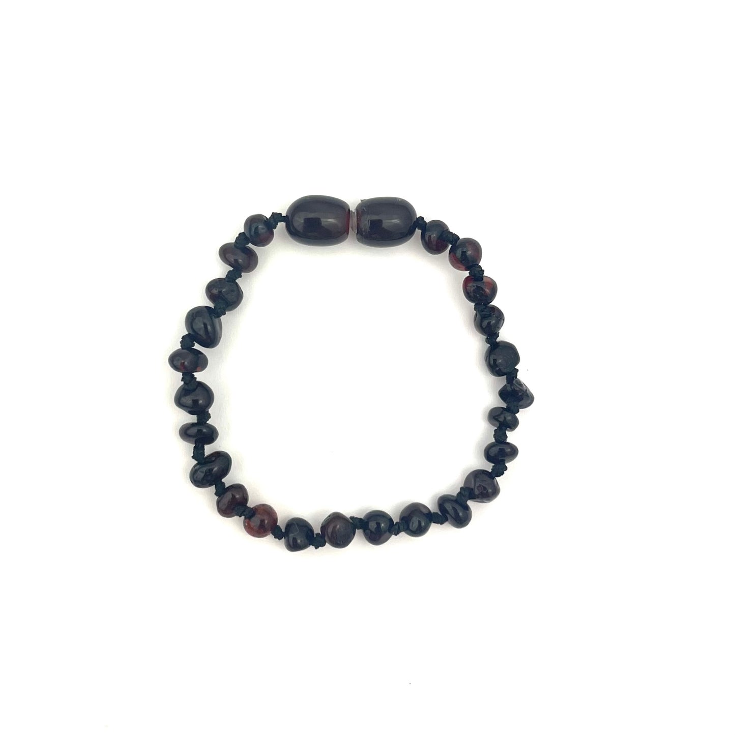 Polished Kids Semi Rounded Beads Cherry Color Bracelet
