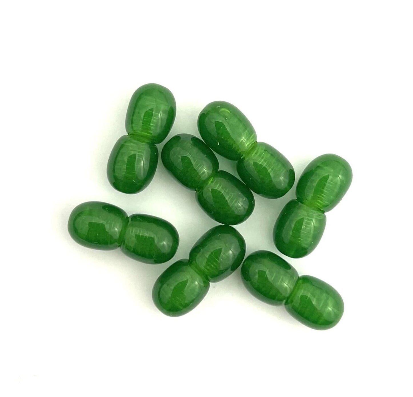 Raw Plastic Clasps Green Color 100 pcs