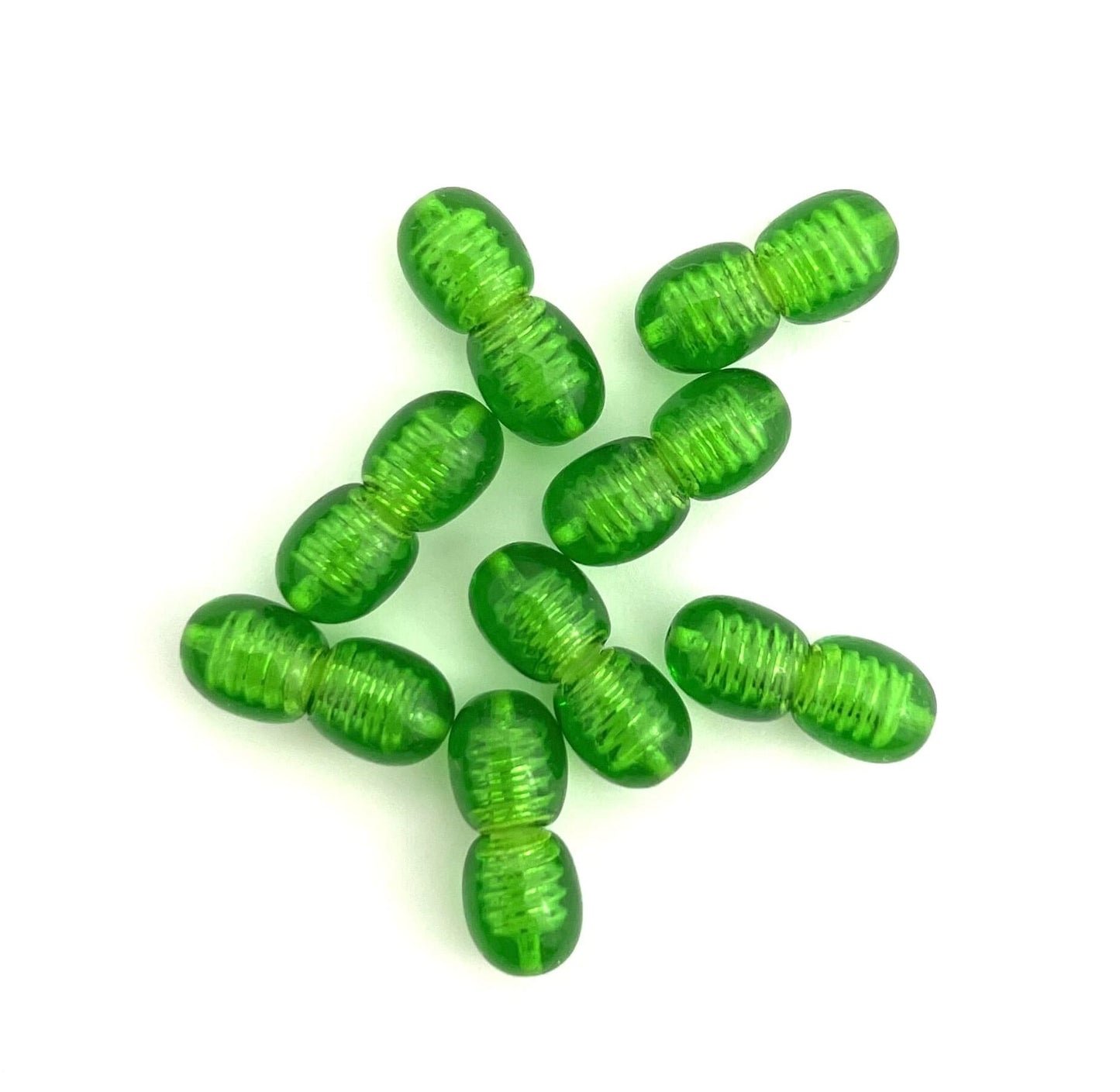 Polished Plastic Clasps Green Color 100 pcs