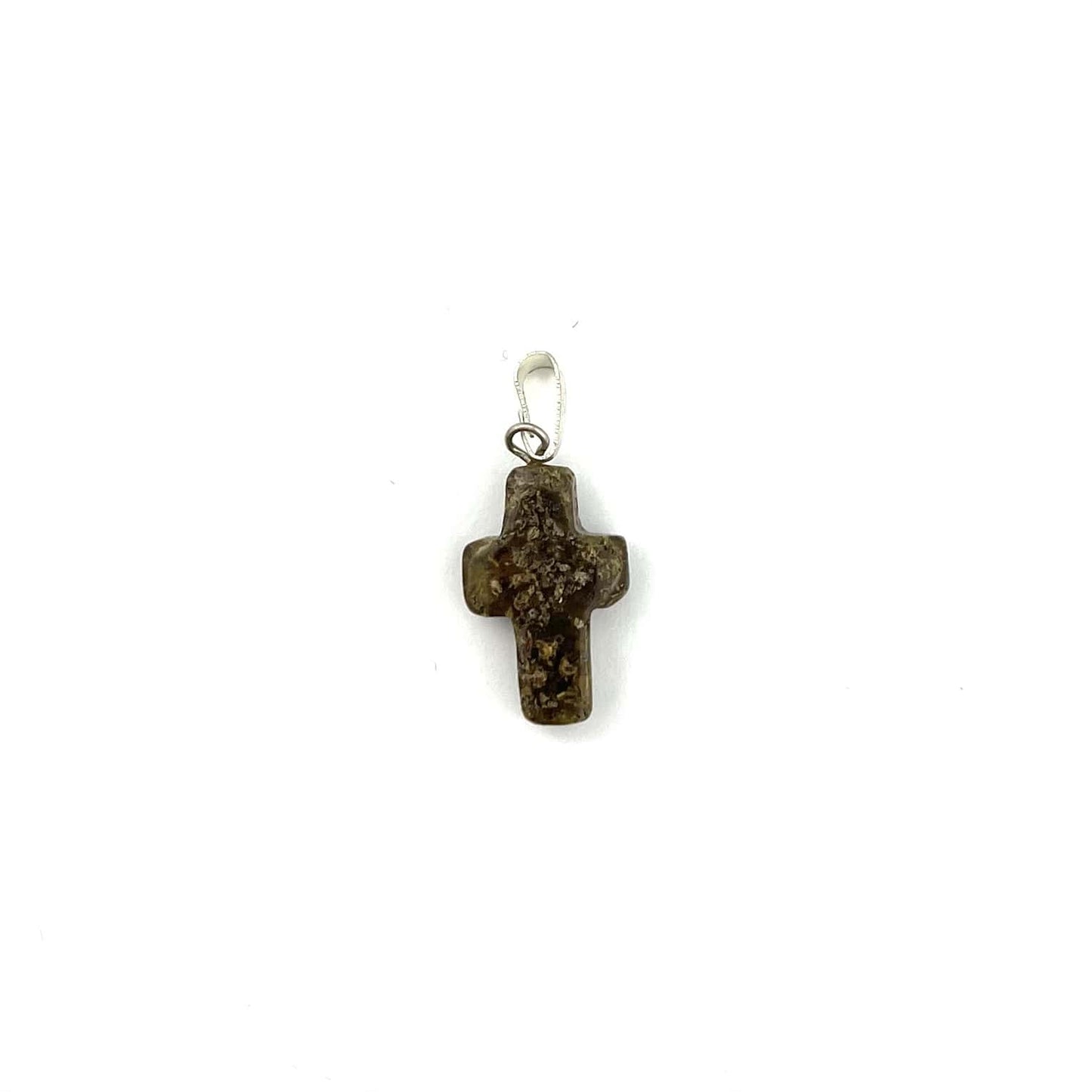 Polished Green Color Pendant Cross