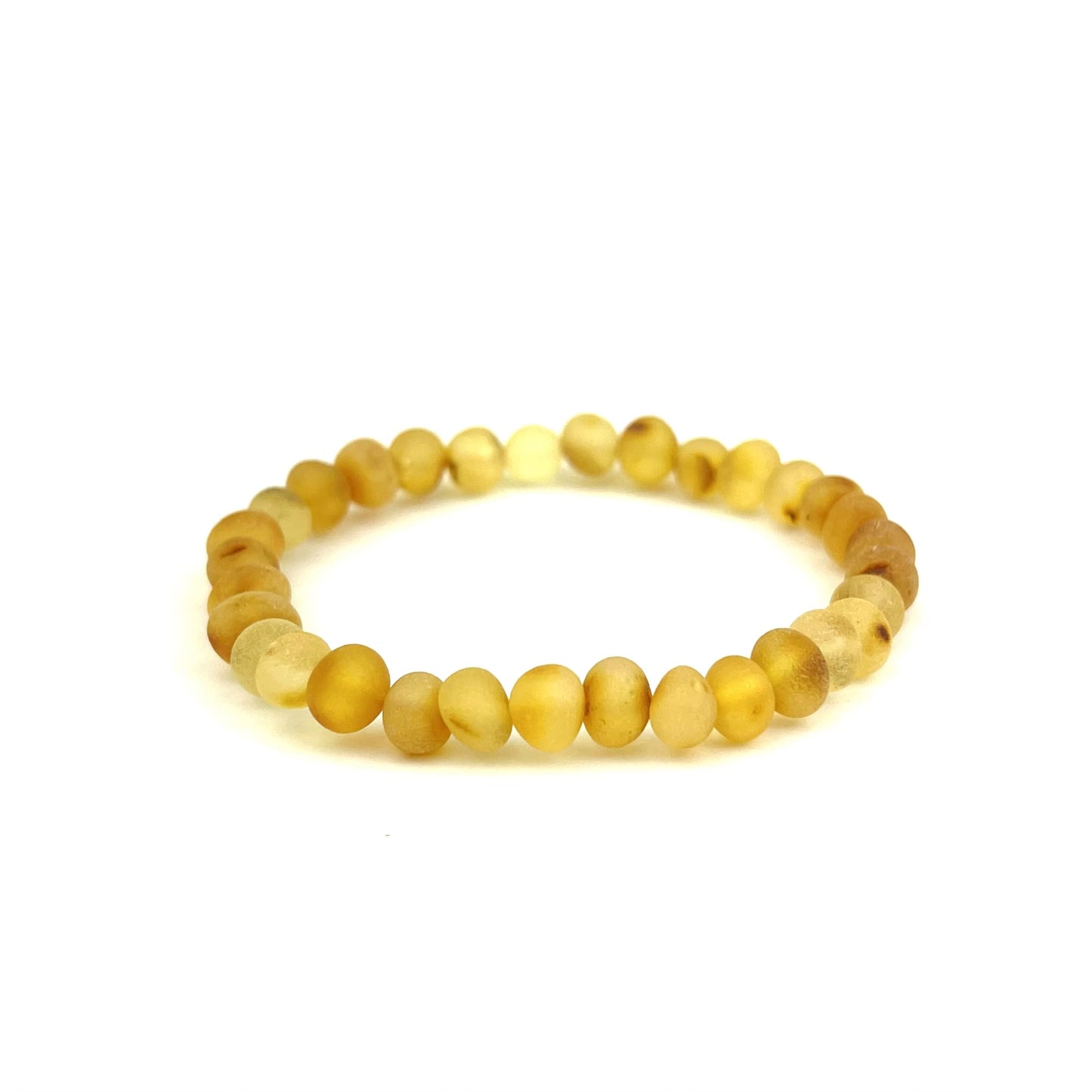 Raw Baroque Amber Beads Honey Color Bracelet