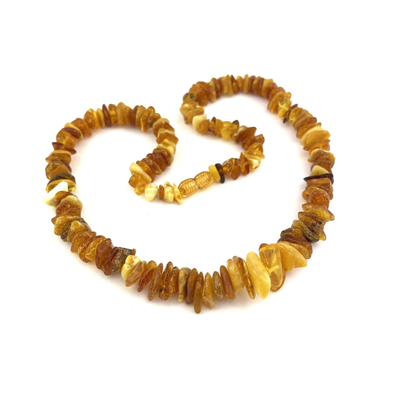 Polished Chips Beads Light Multicolor Necklace