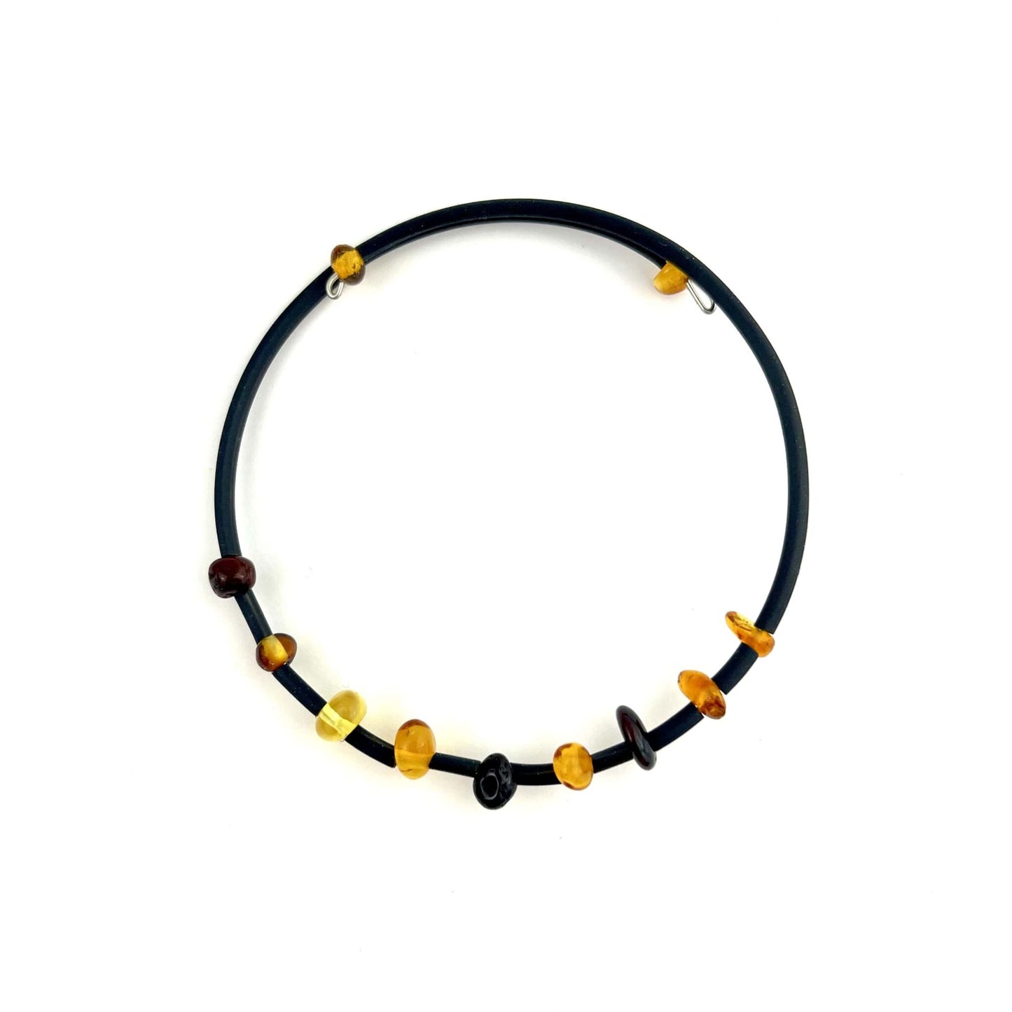 Polished Semi Rounded Beads Multicolor Bracelet