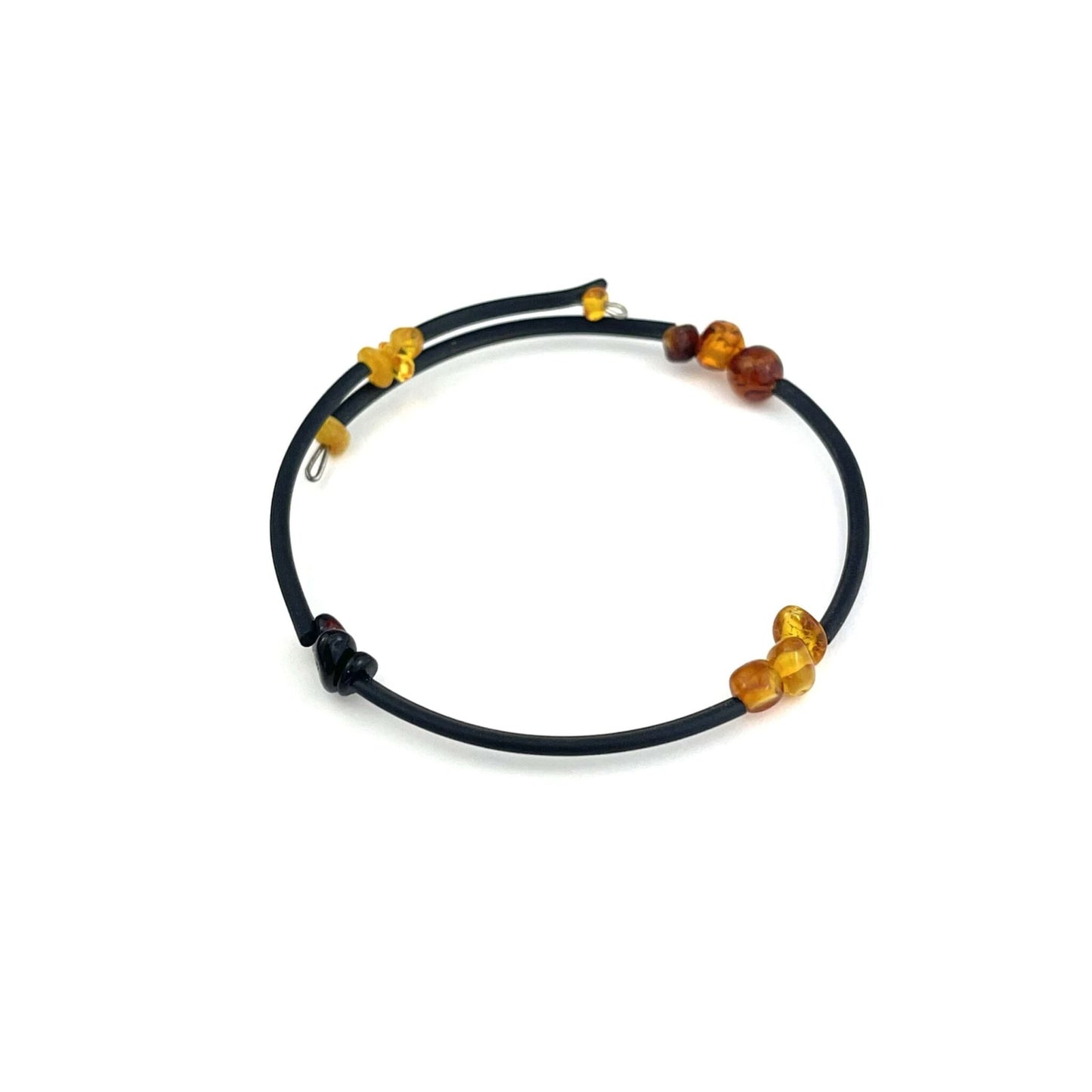 Polished Semi Rounded Beads 4 Colors Mix Bracelet