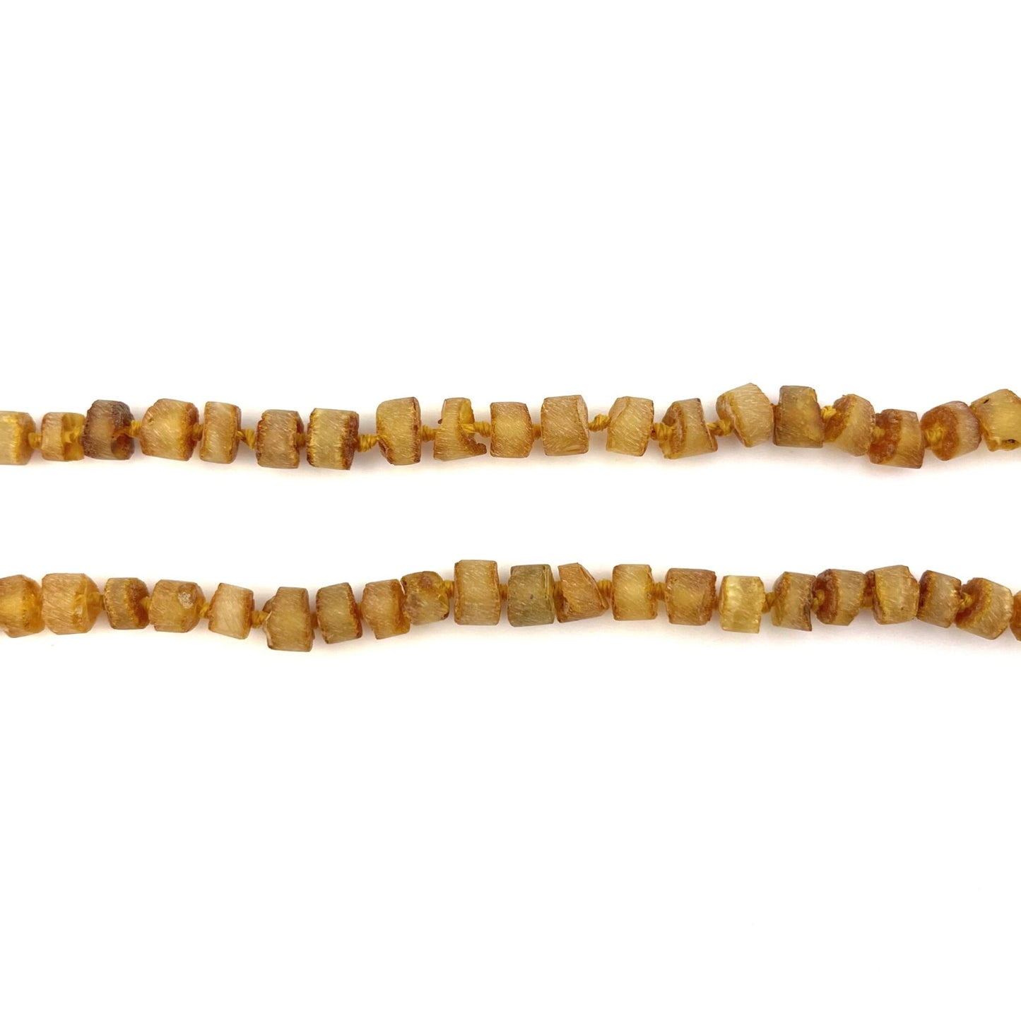 Raw Teenage Cylinder Beads Honey Color Necklace