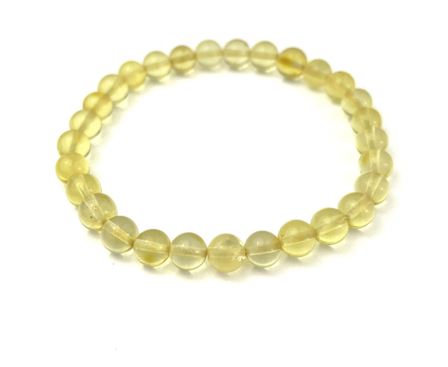 Polished Perfect Round Beads Lemon Color Bracelet