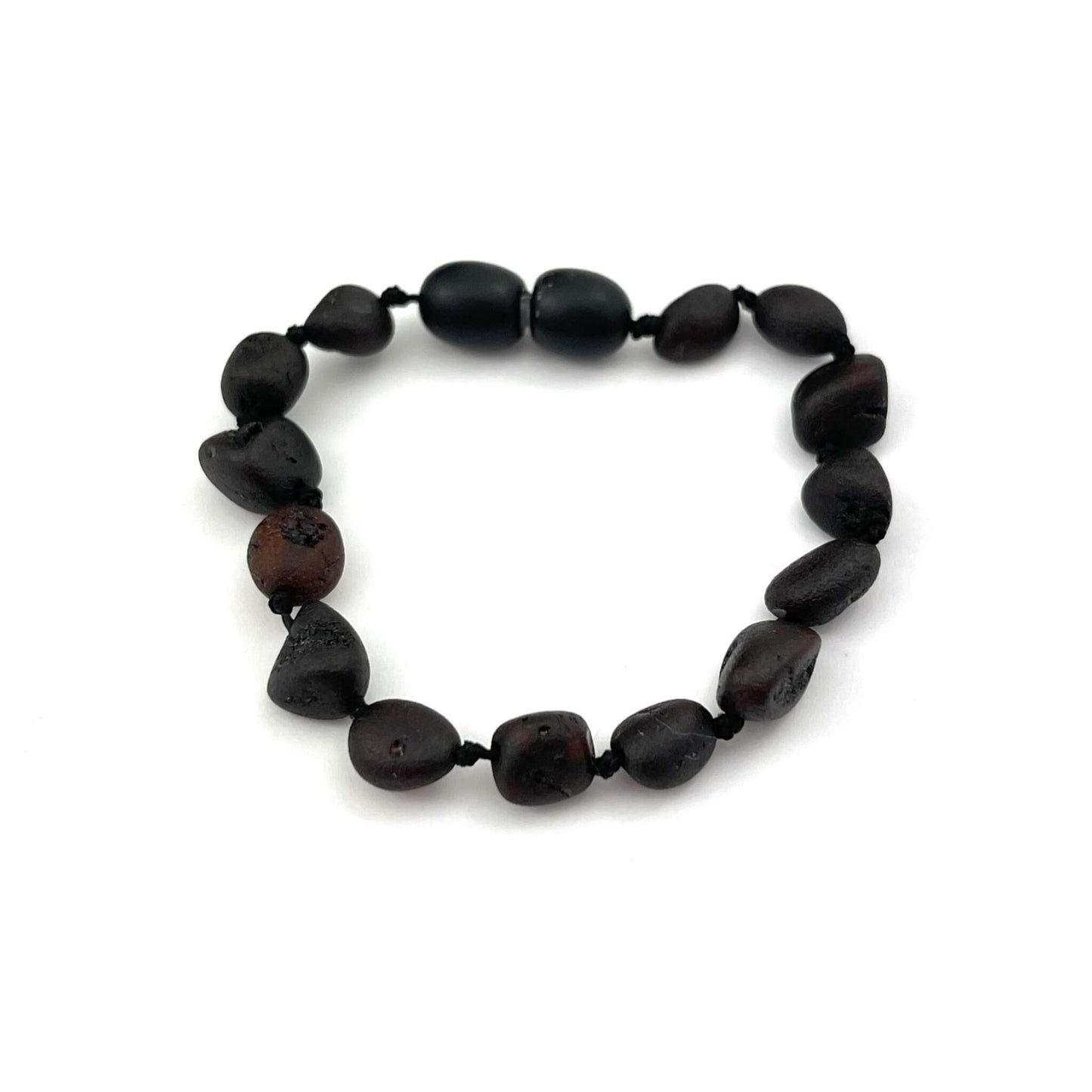 Raw Kids Oval Beads Cherry Color Bracelet