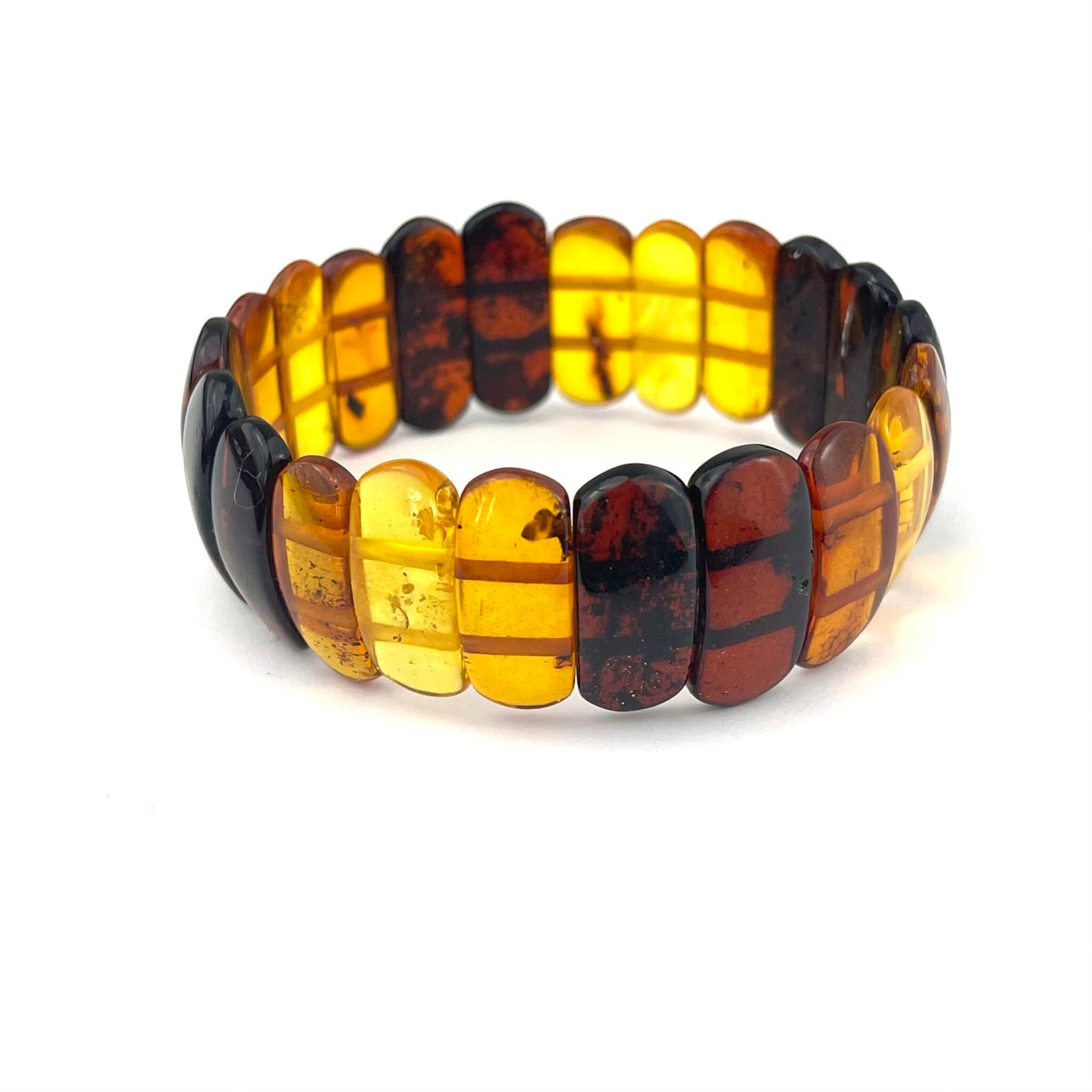 Polished Rounded Square Beads 3+3 Mix Bracelet