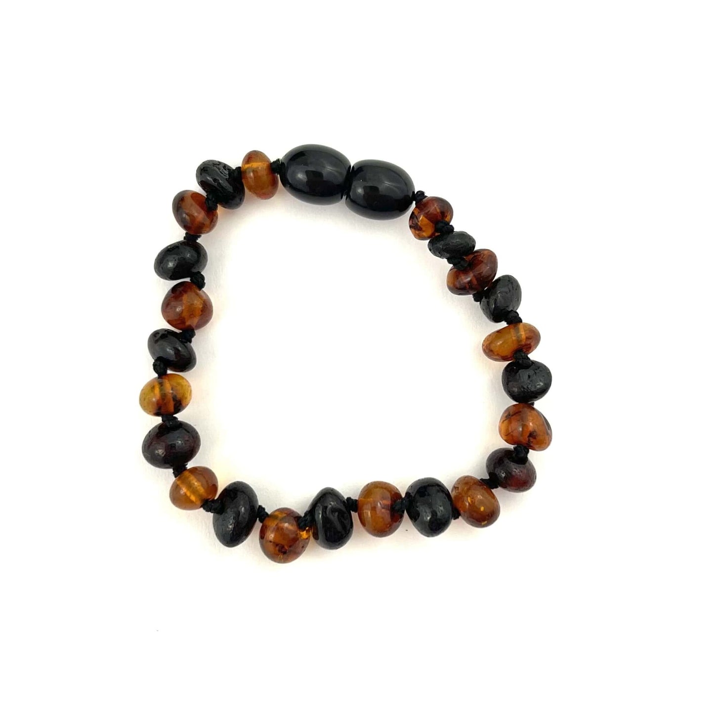 Polished Kids Baroque Beads Cherry and Cognac Color Bracelet