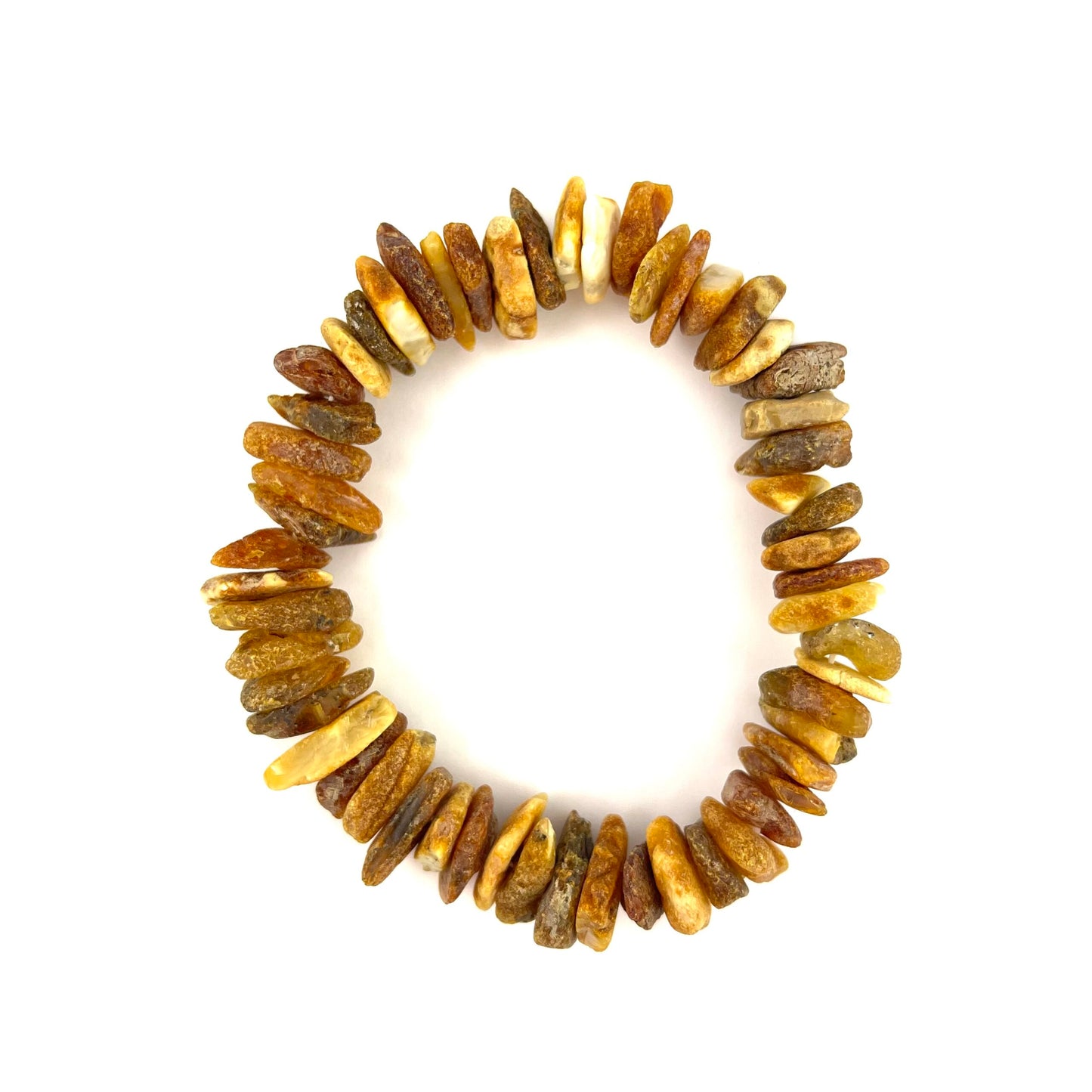 Raw Elastic Chips Green Multicolor Bracelet