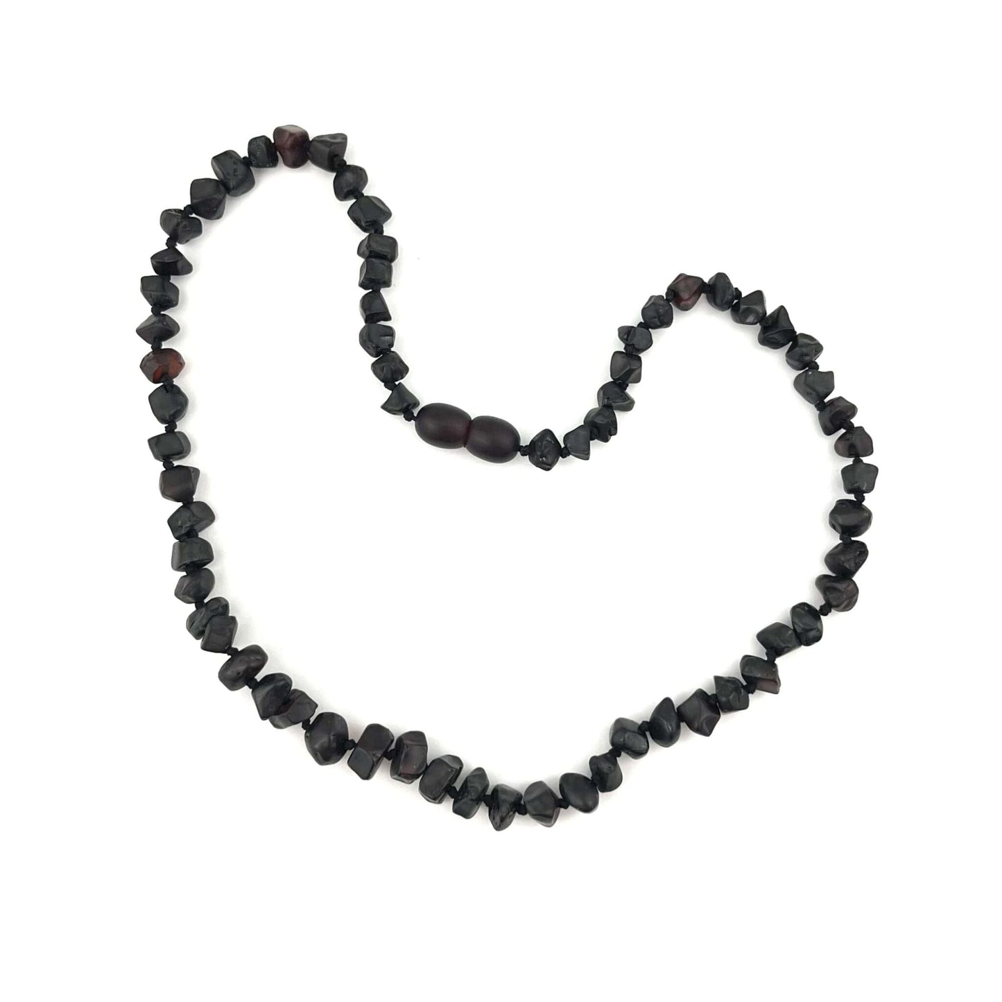 Raw Teenage Semi Faceted Beads Cherry Color Necklace