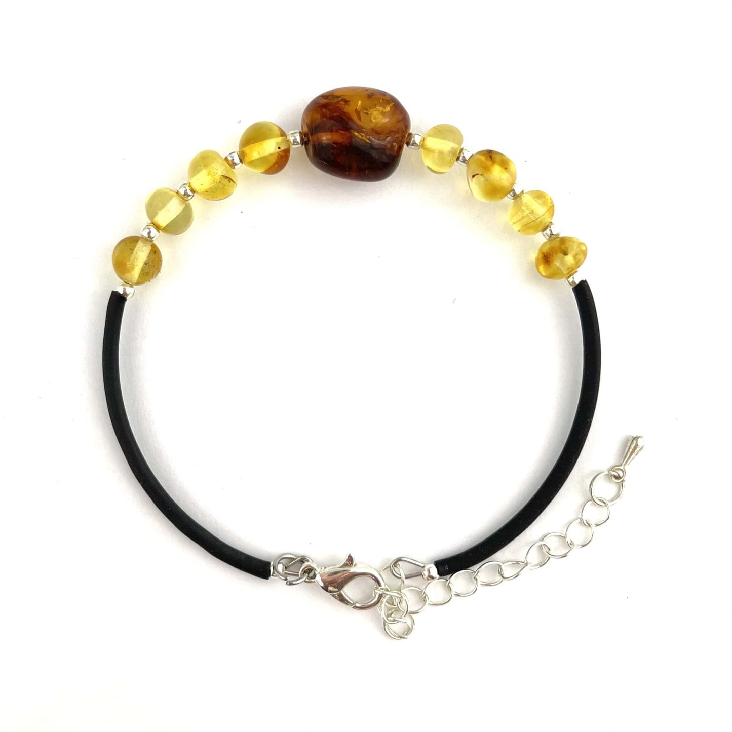 Polished Baroque Light Bead Honey Color Bracelet