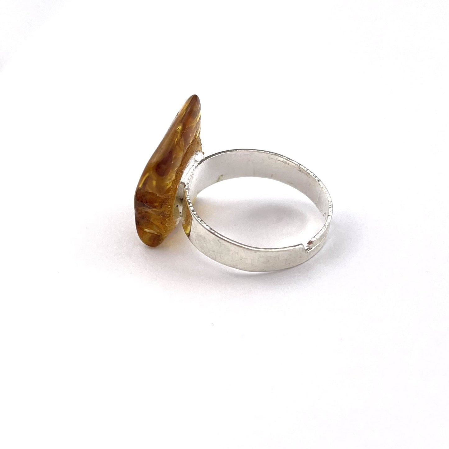 Polished Natural Shape Honey Color Ring