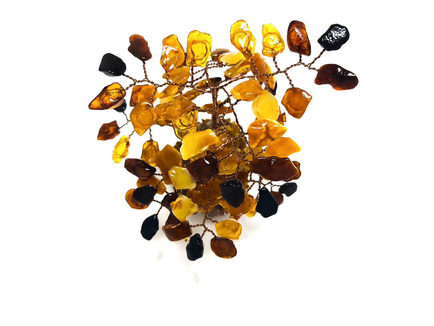 Natural Baltic Amber Polished Amber Stone Tree - Multicolor Home Decor Accent