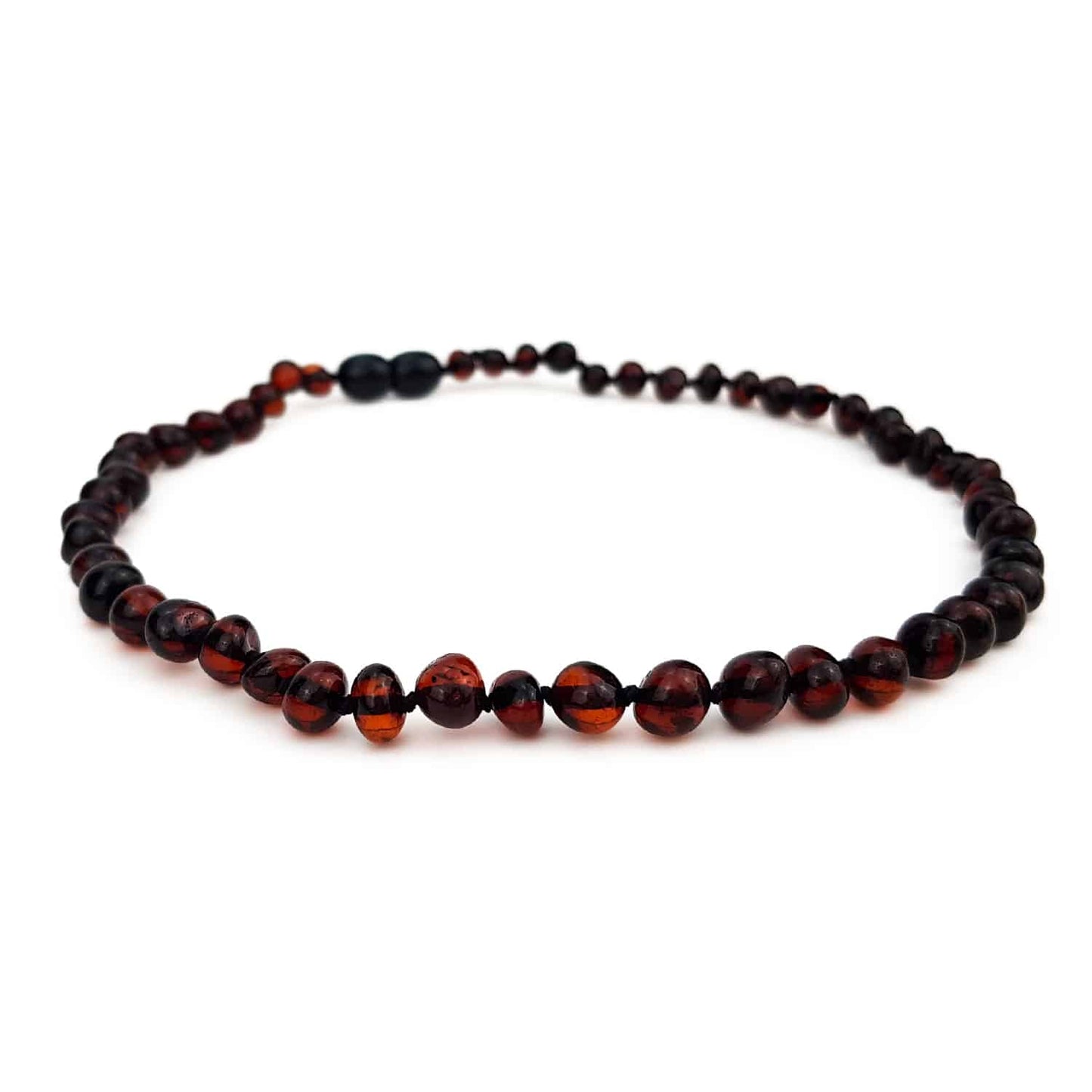 Polished baby baroque beads cherry color necklace