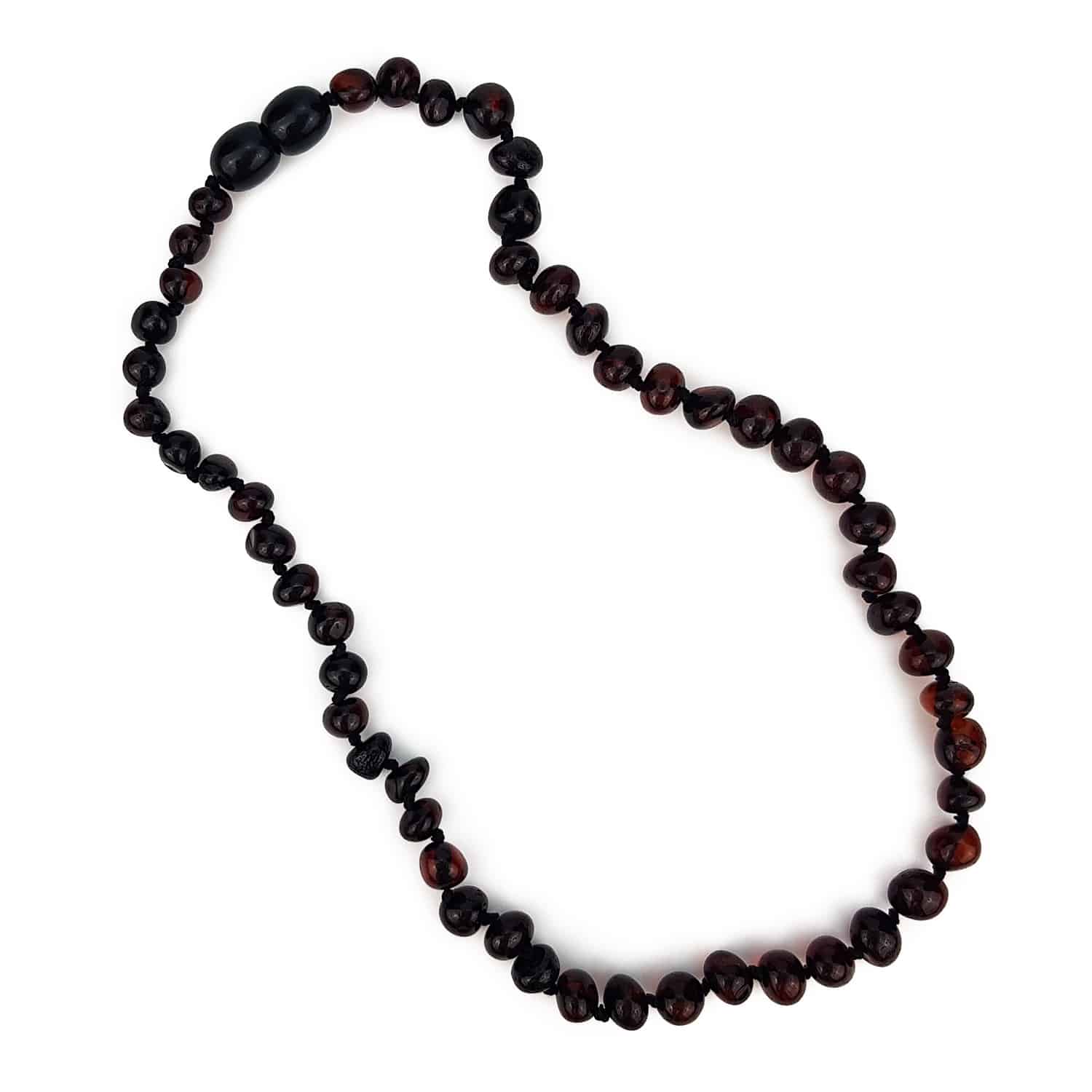 Polished baby baroque beads cherry color necklace