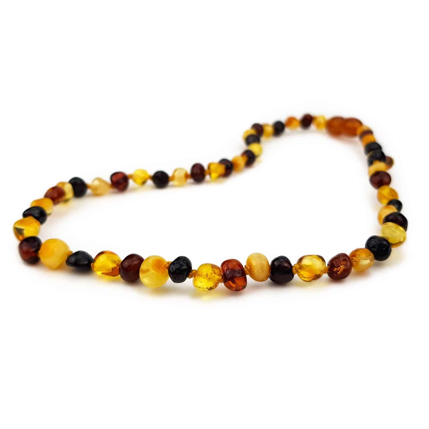 Polished baby baroque beads multicolor necklace