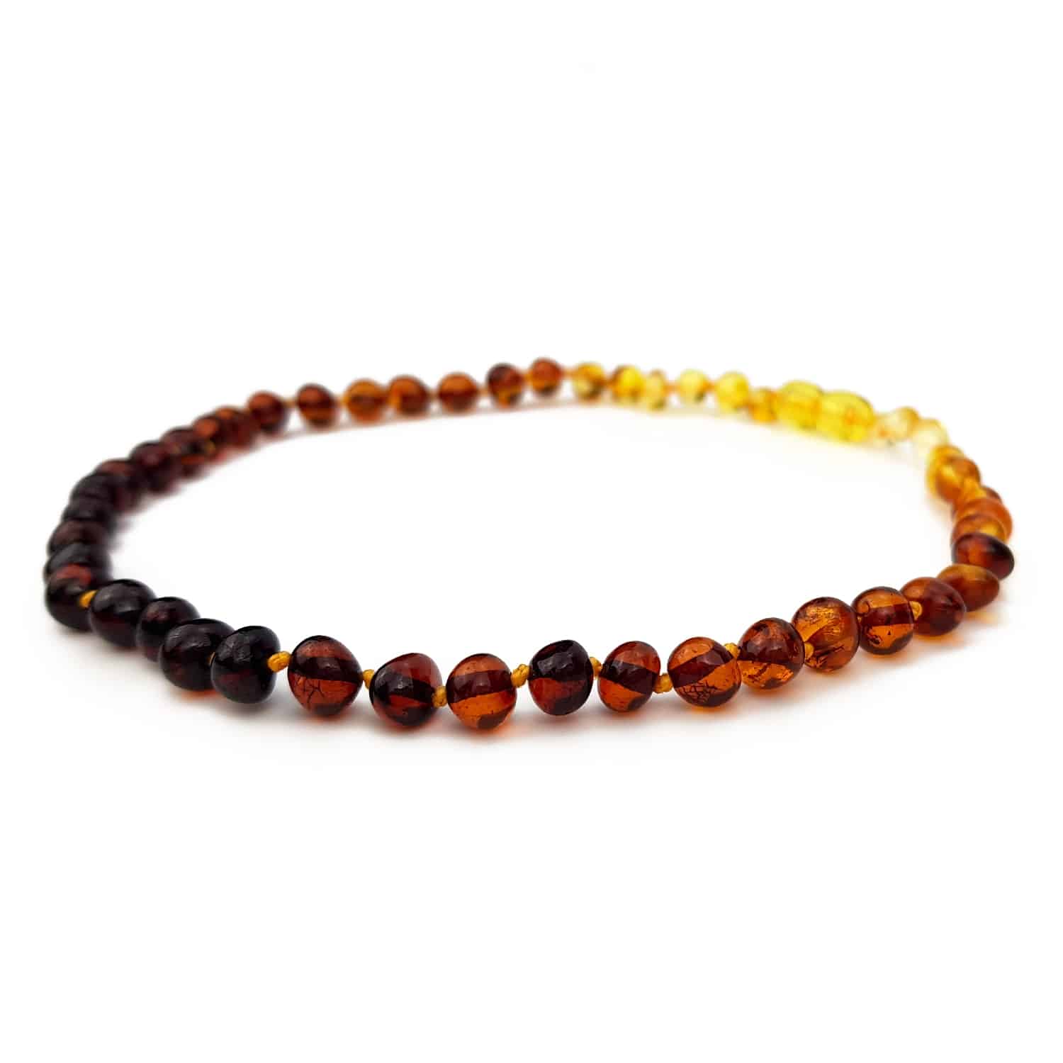 Polished baby baroque beads rainbow necklace