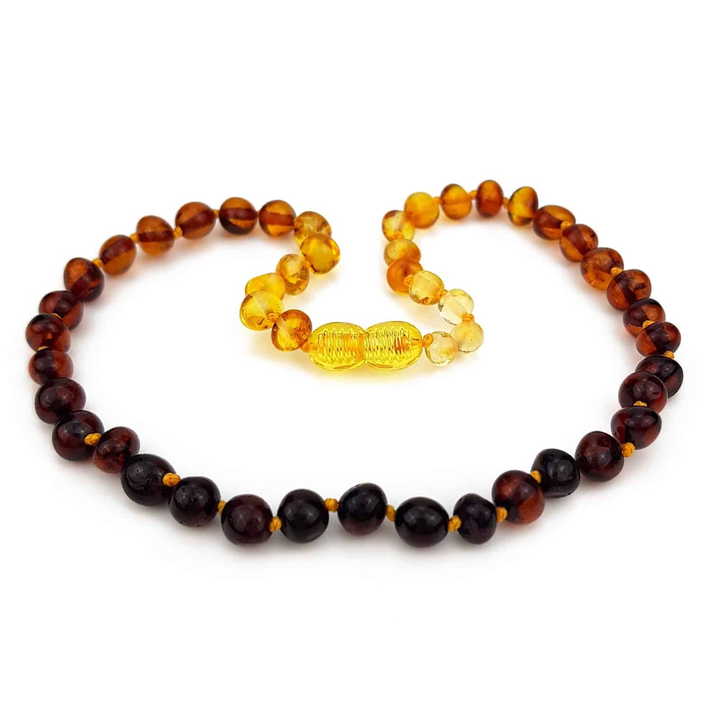 Polished baby baroque beads rainbow necklace