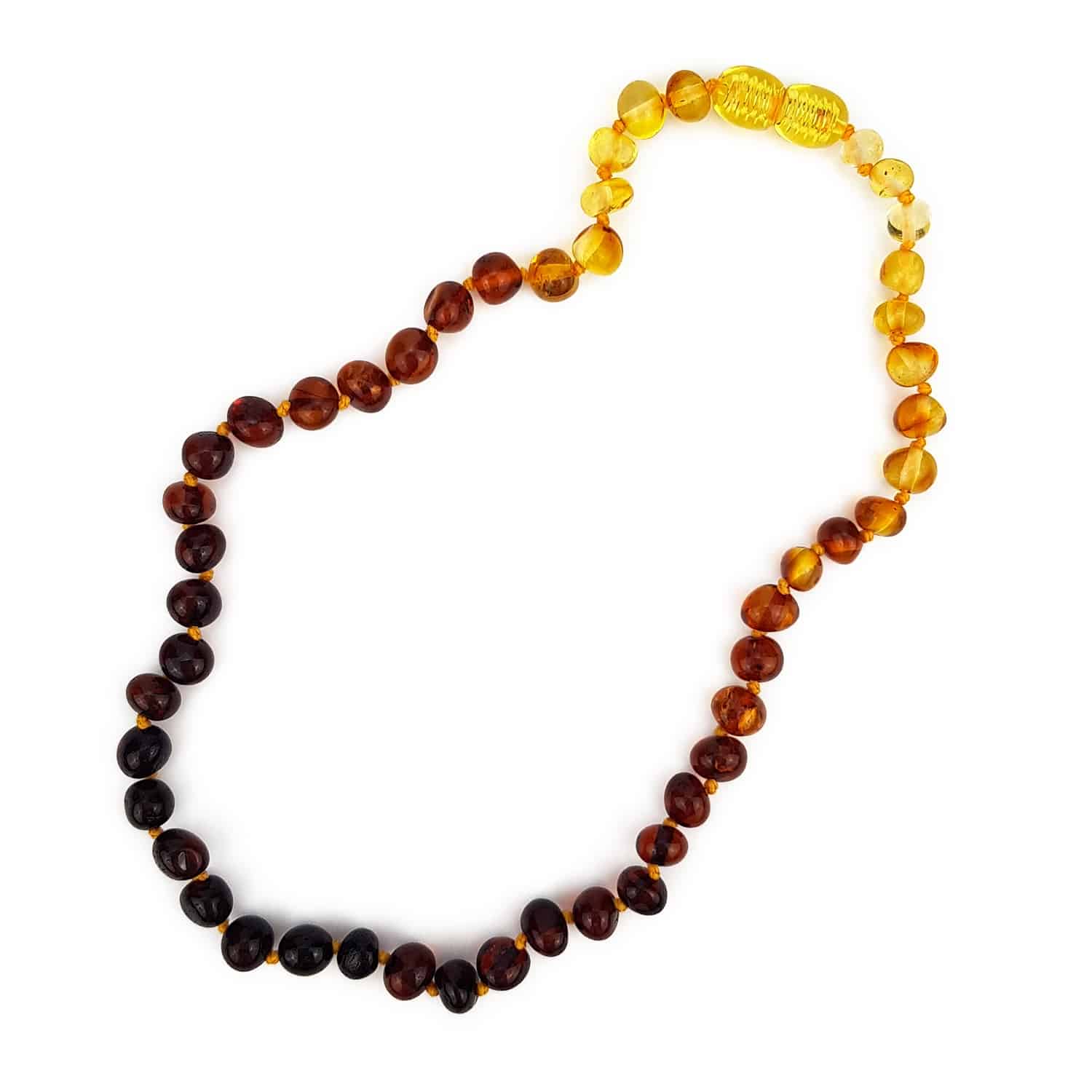 Polished baby baroque beads rainbow necklace