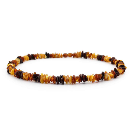 Polished adult chips beads mix 3+3 style necklace