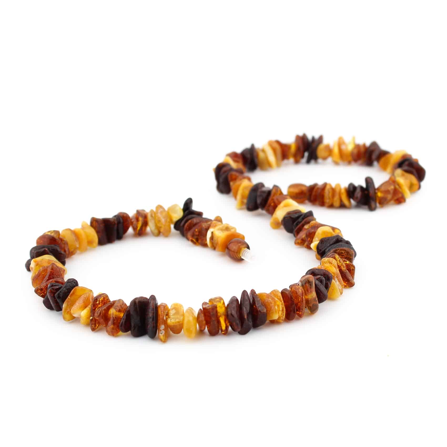 Polished adult chips beads mix 3+3 style necklace