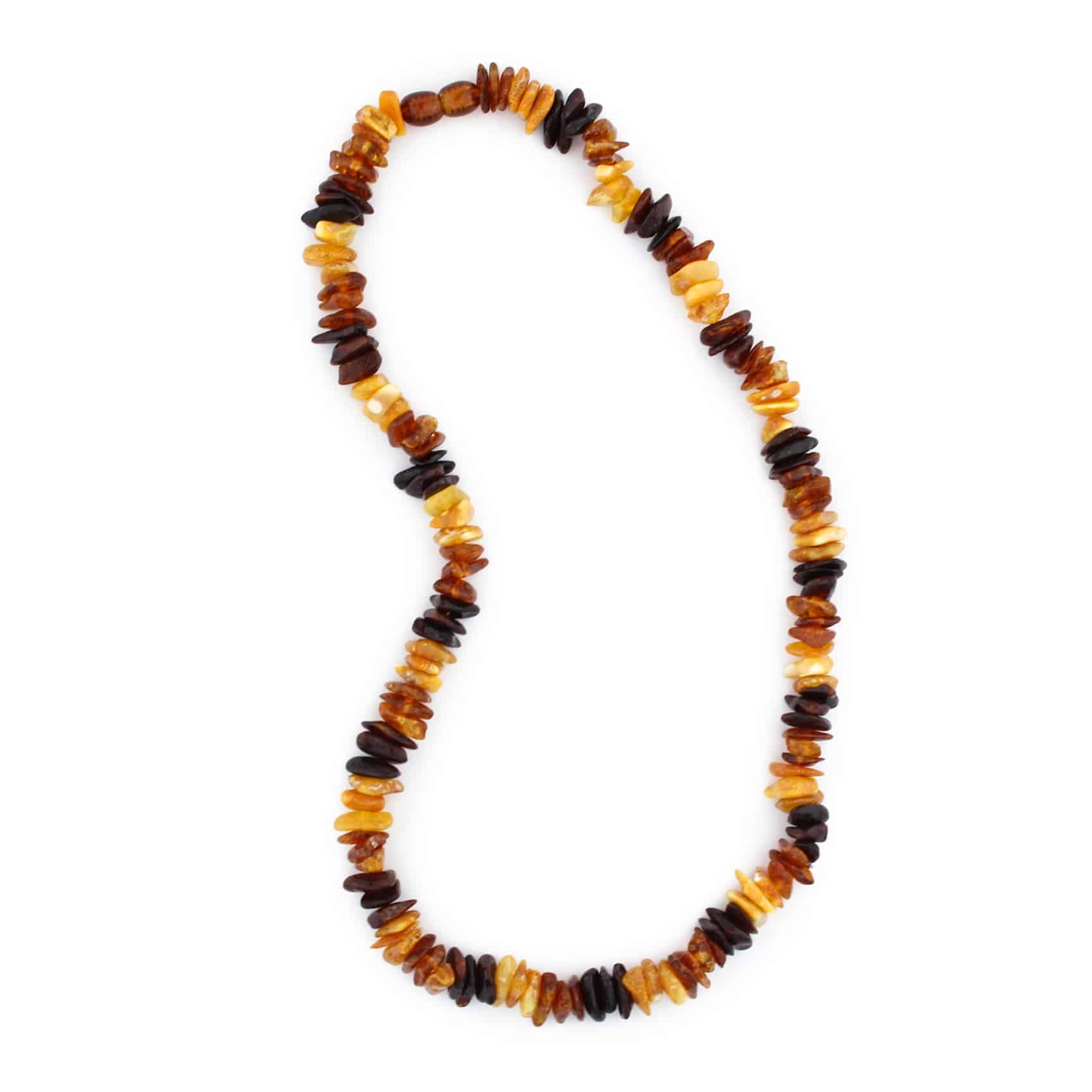 Polished adult chips beads mix 3+3 style necklace