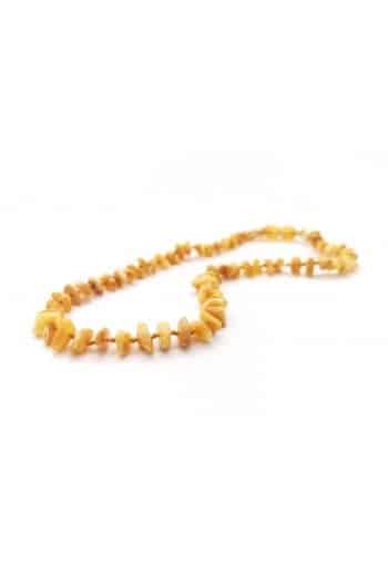 Polished baby chips beads butter color necklace