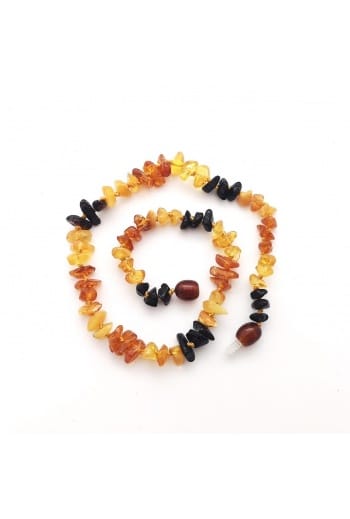 Polished baby chips beads mix3 color necklace