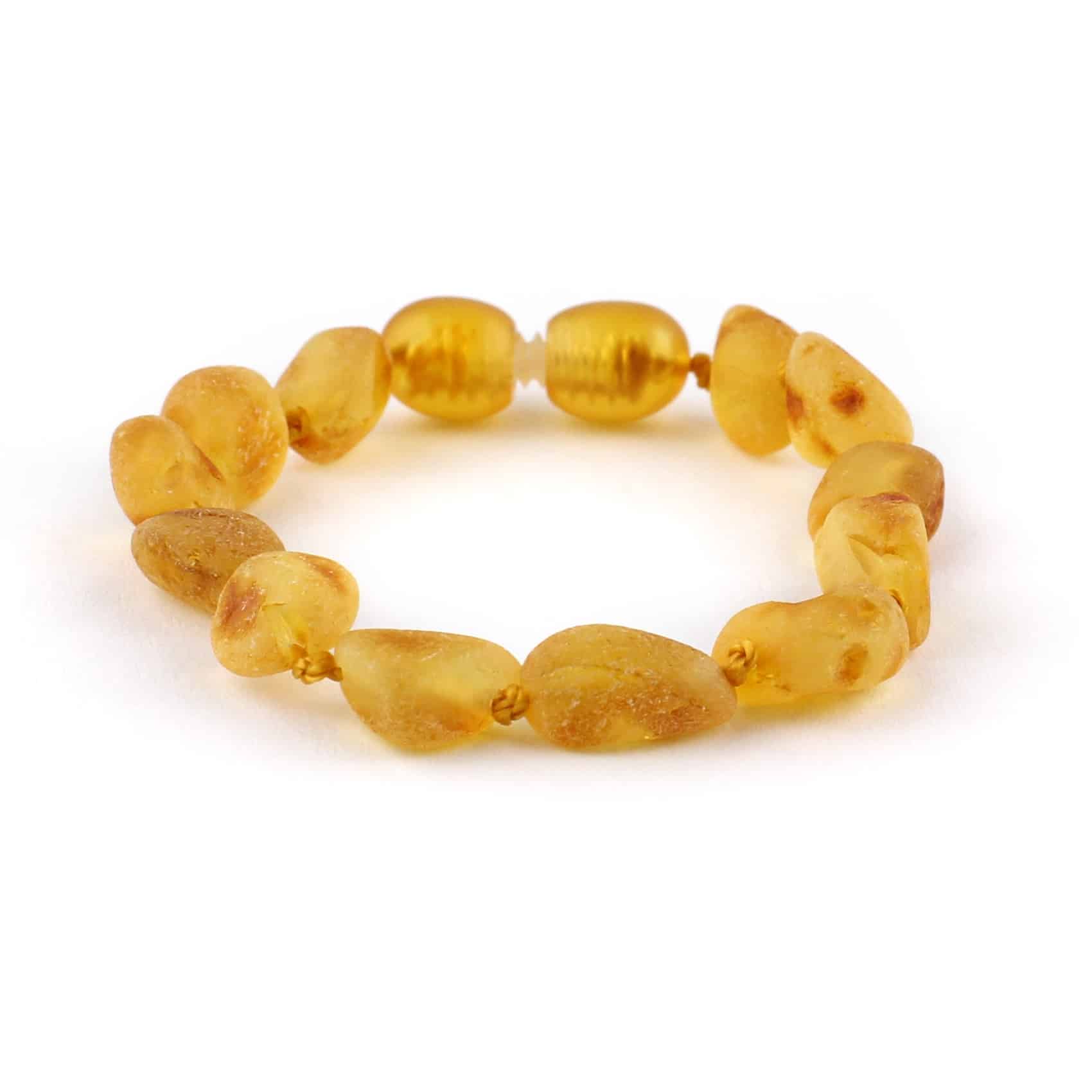 RAW BABY OVAL BEADS HONEY BRACELET