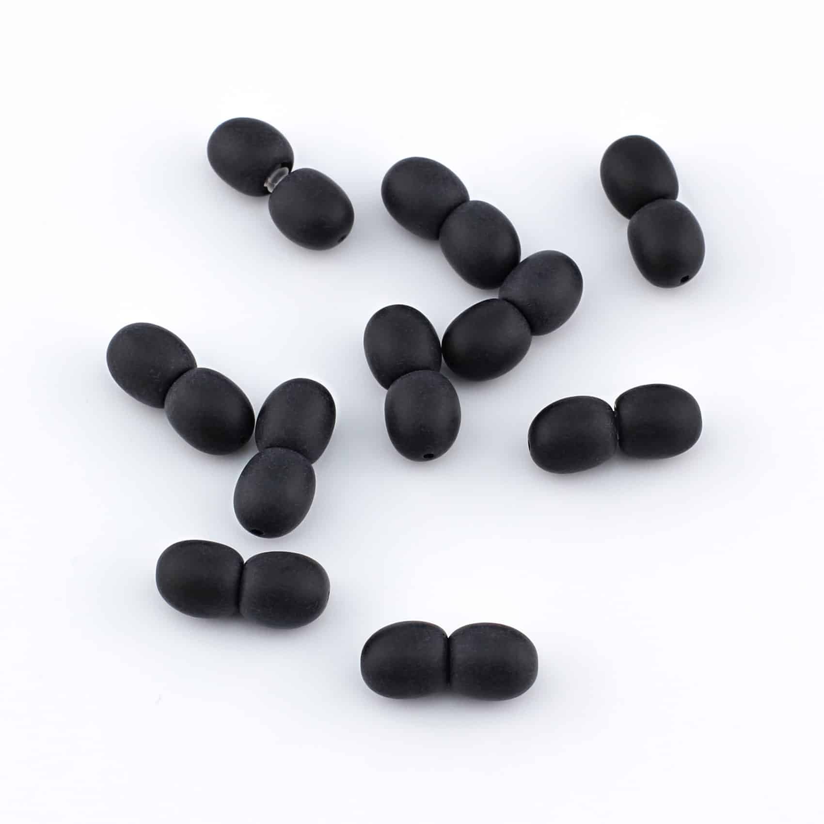 Raw Plastic Clasps Black Color 100 pcs