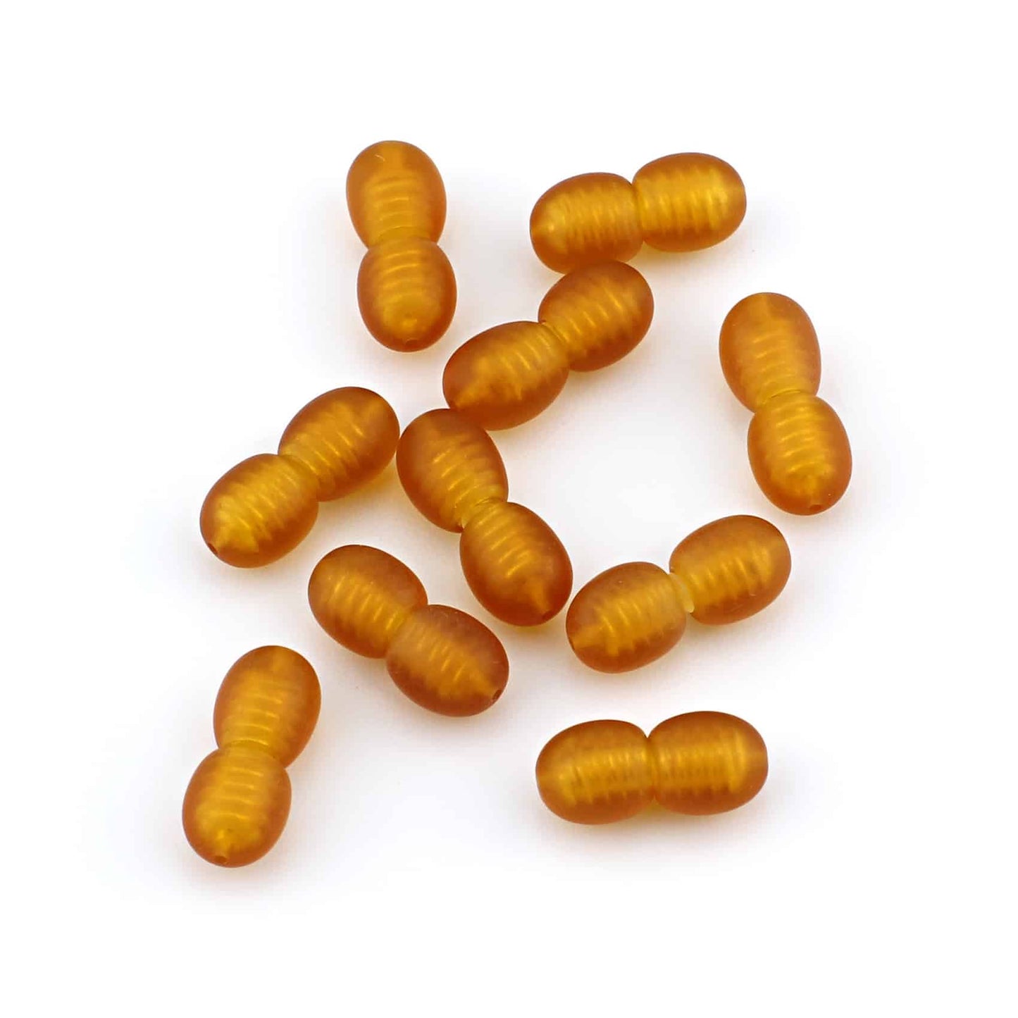 Raw Plastic Clasps Dark Honey Color 100 pcs