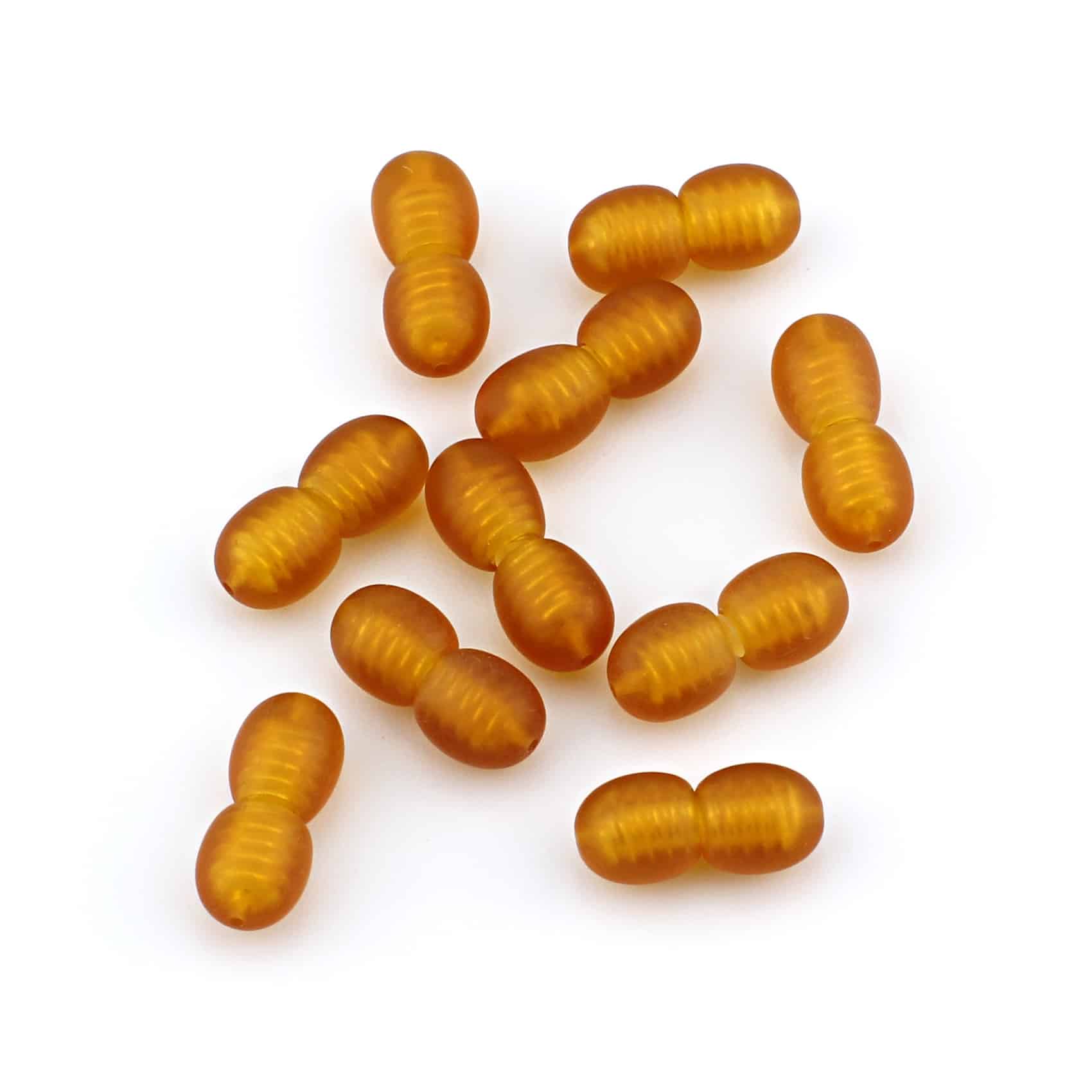 Raw Plastic Clasps Dark Honey Color 100 pcs