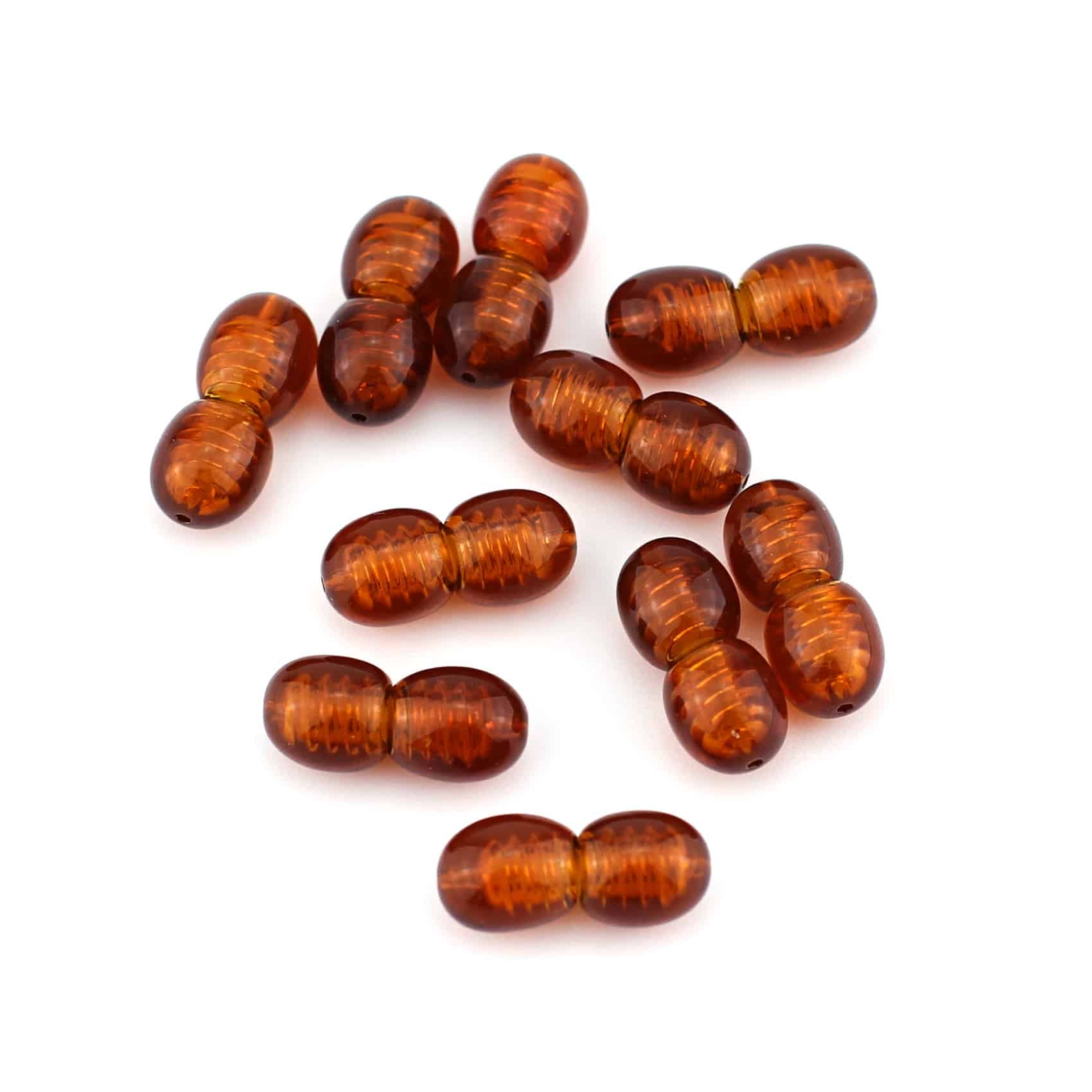 Polished Plastic Clasps Brown Color 100 pcs