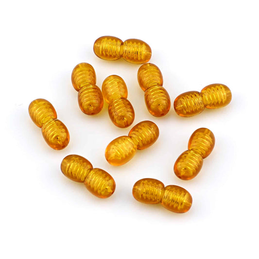 Polished Plastic Clasps Dark Honey Color 100 pcs