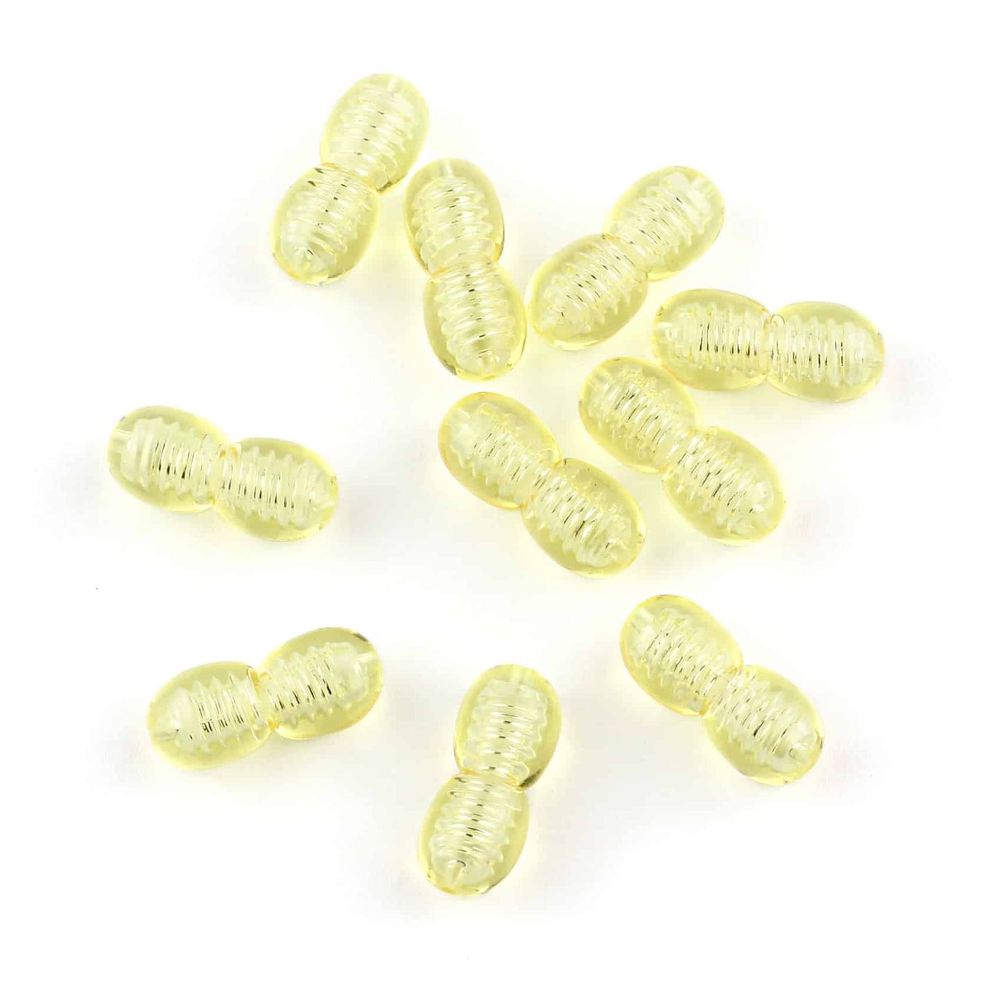 Polished Plastic Clasps Lemon Color 100 pcs