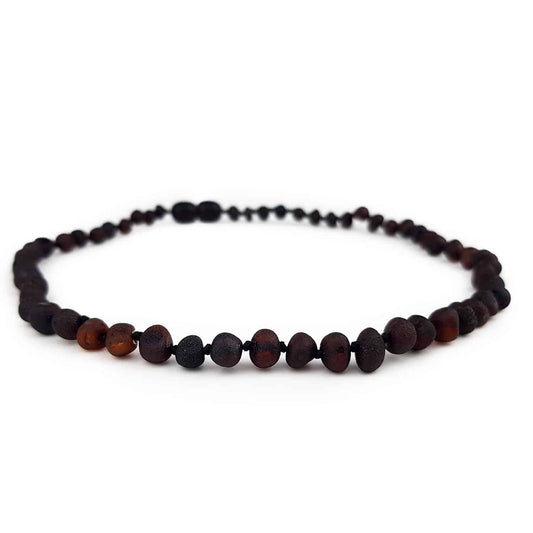 Raw teenage baroque beads black color necklace